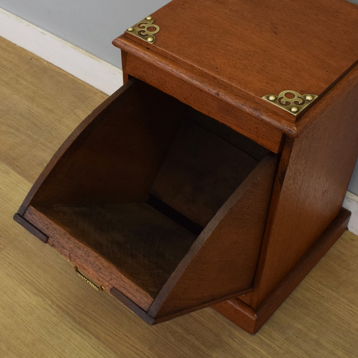 Vintage Mahogany Coal Scuttle