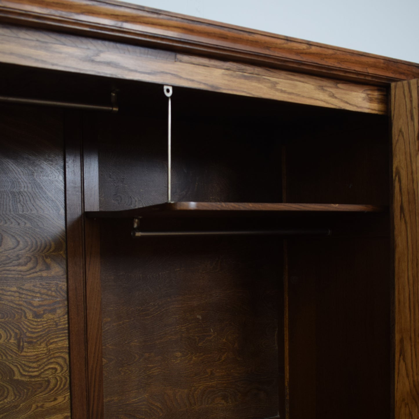 Restored Oak Double Wardrobe