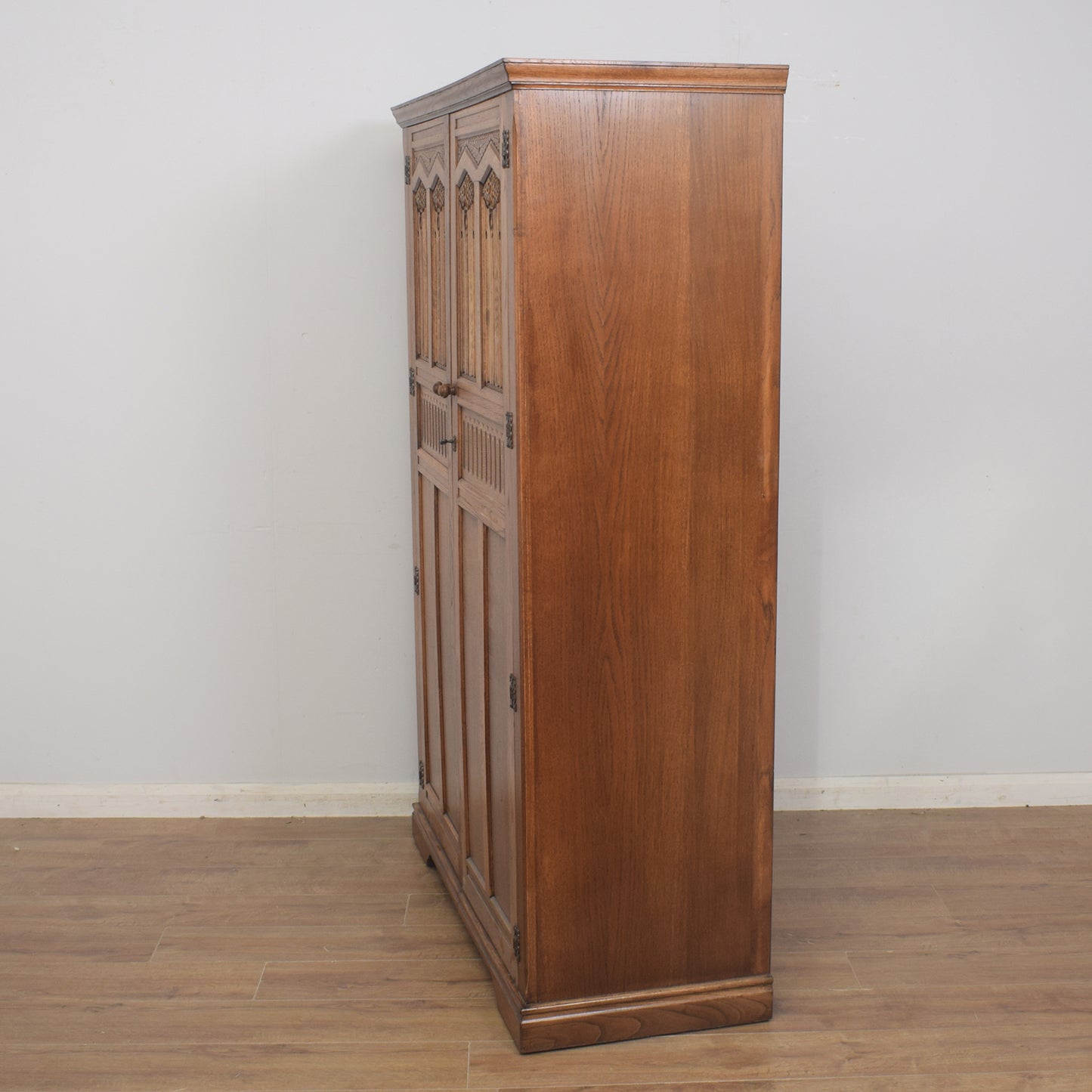Restored Oak Double Wardrobe
