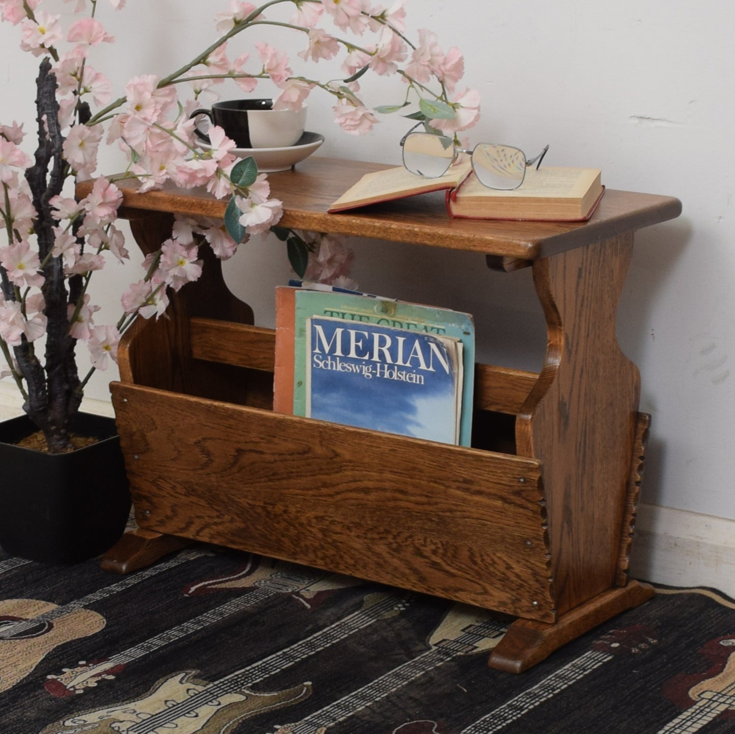 Oak Magazine Rack