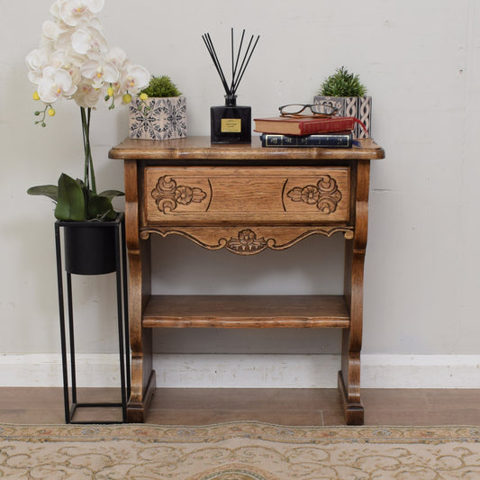 Restored Oak Console Table