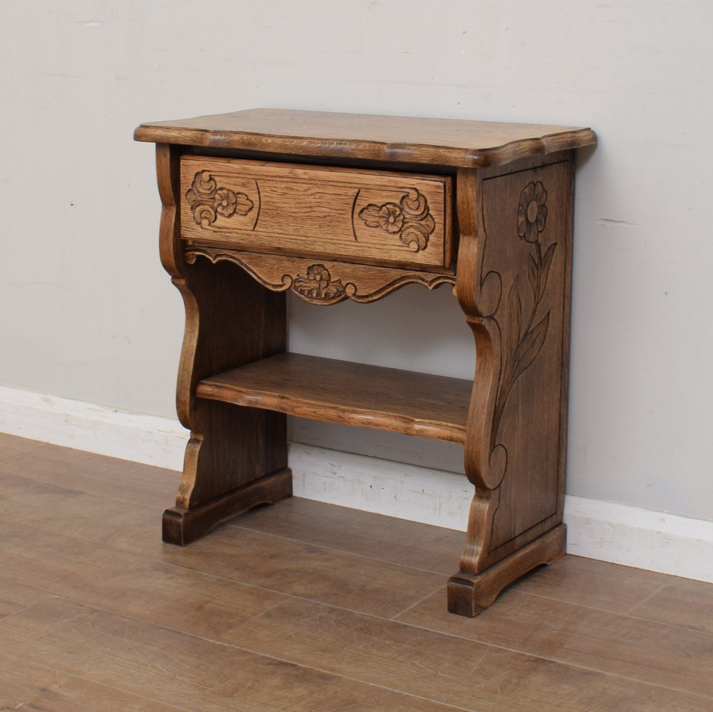 Restored Oak Console Table