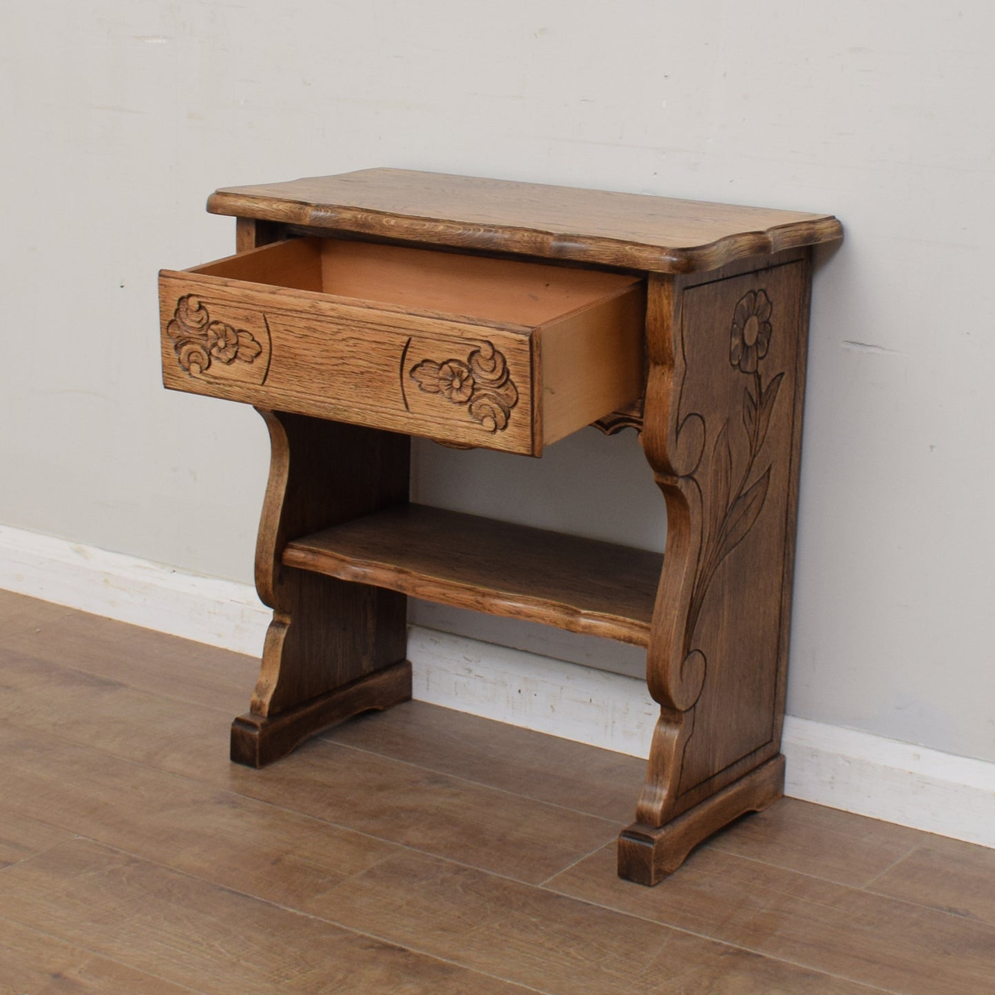 Restored Oak Console Table