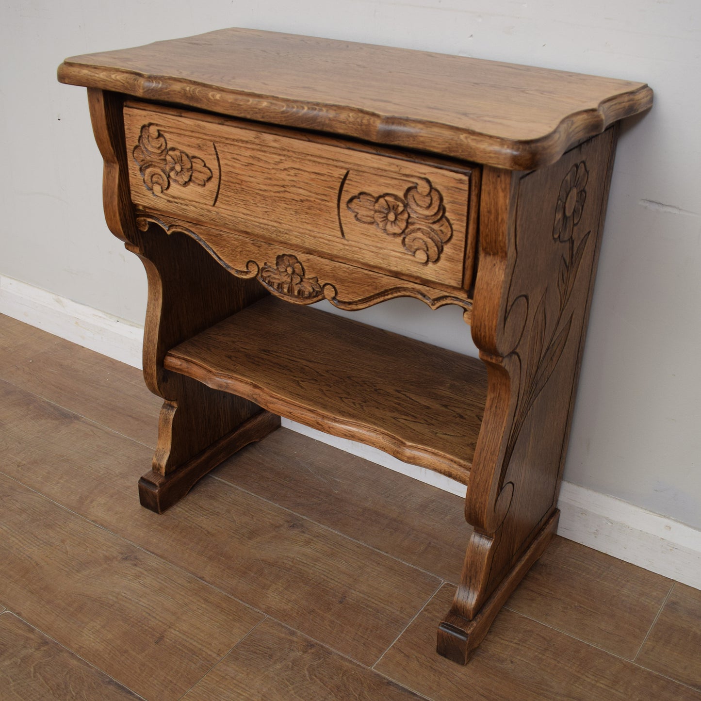 Restored Oak Console Table