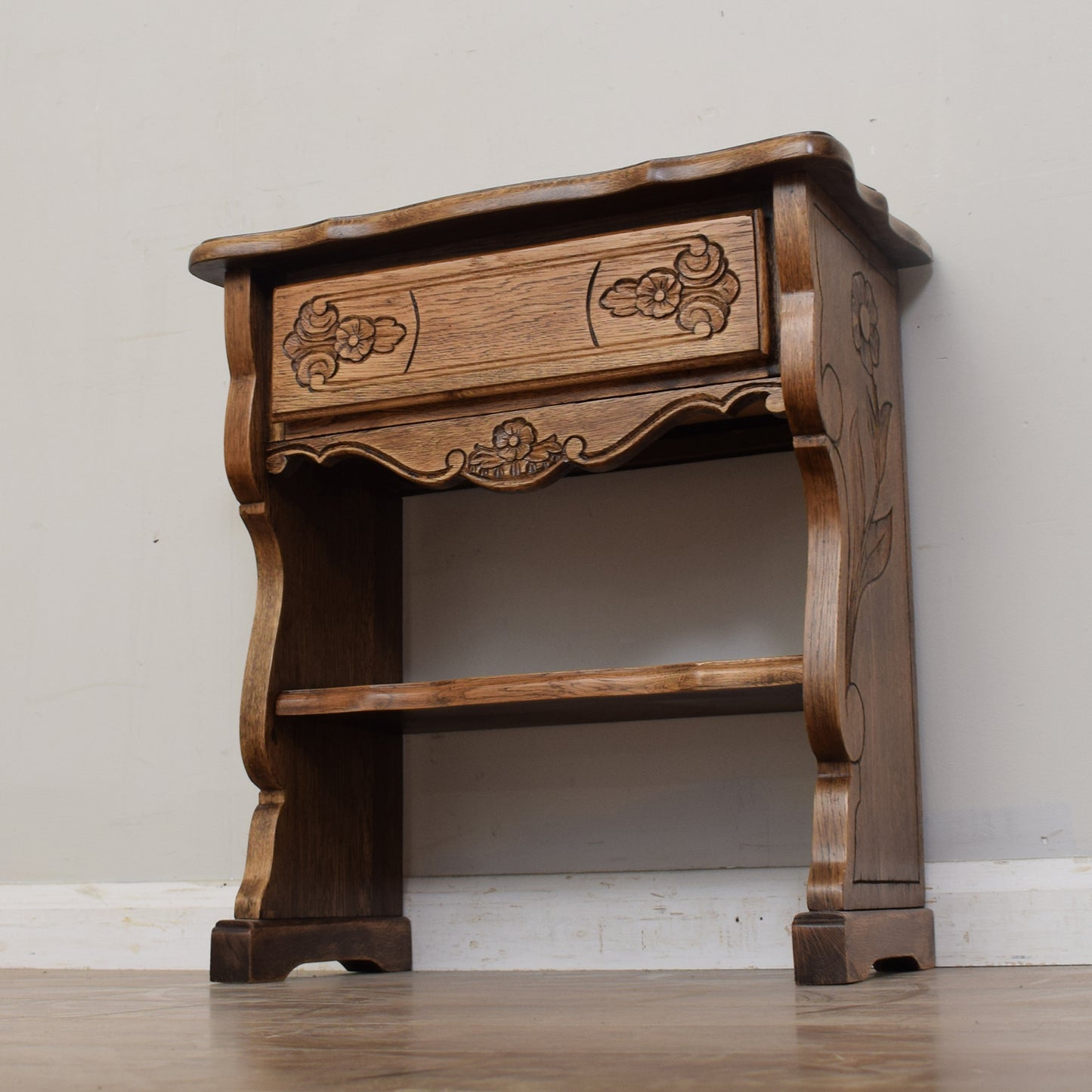 Restored Oak Console Table