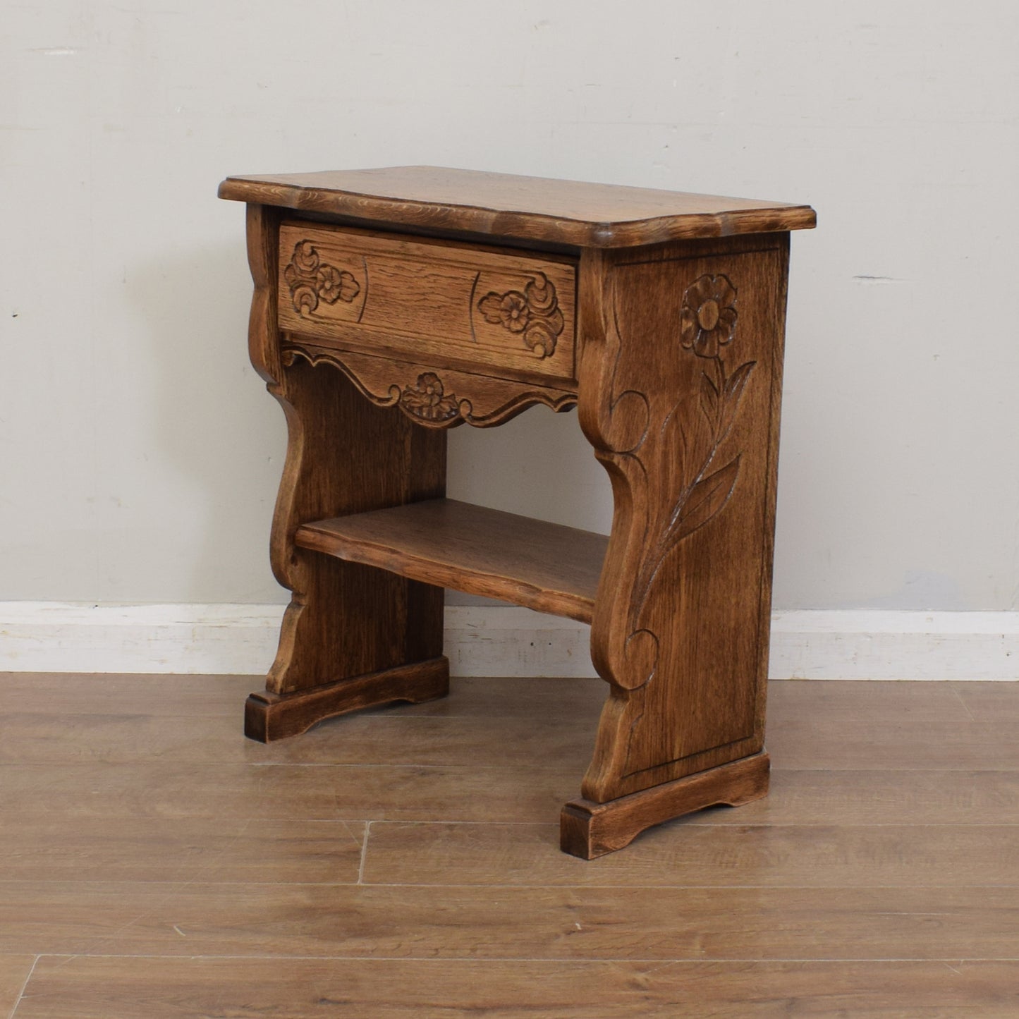 Restored Oak Console Table