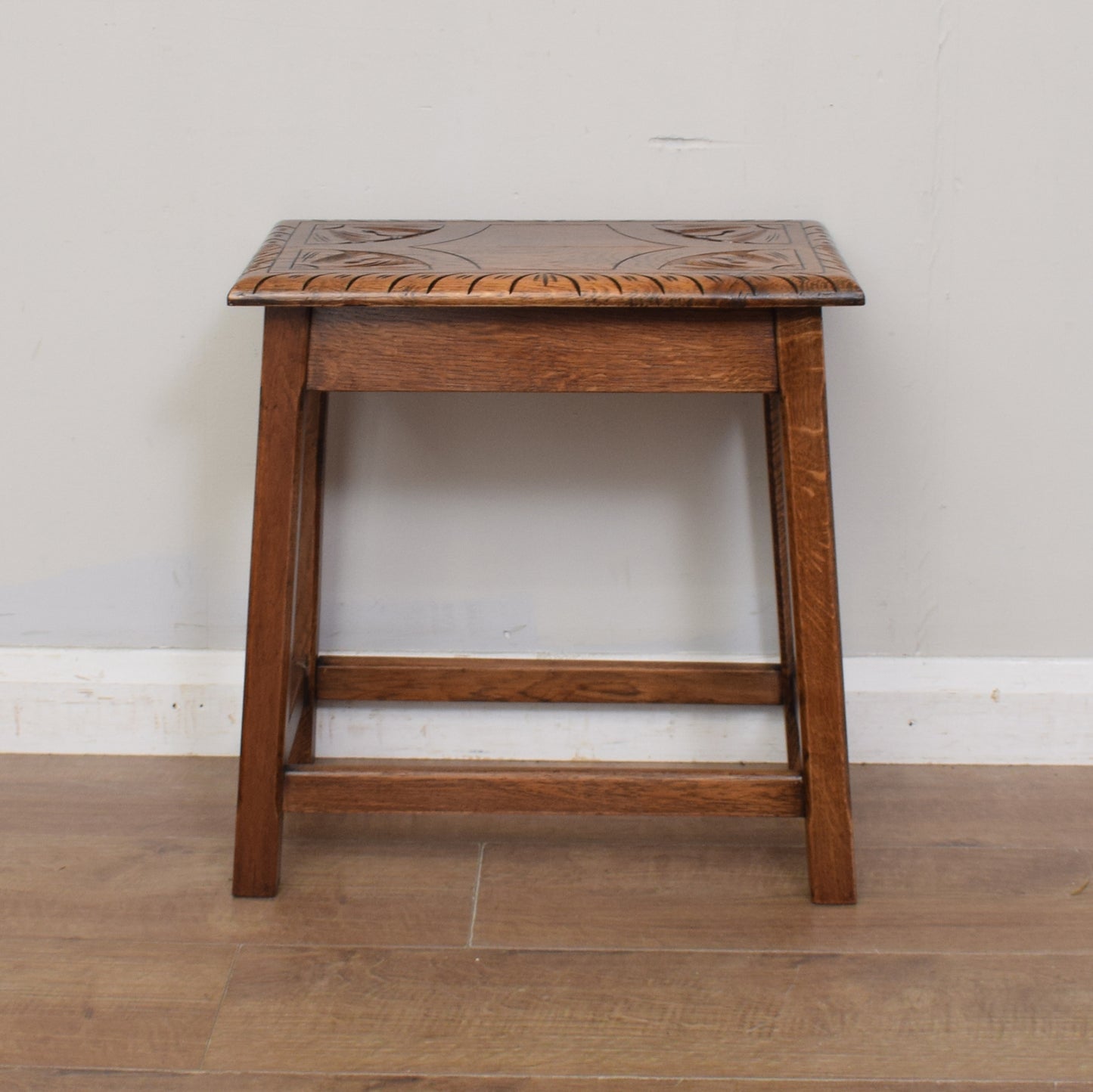 Carved Oak Side Table