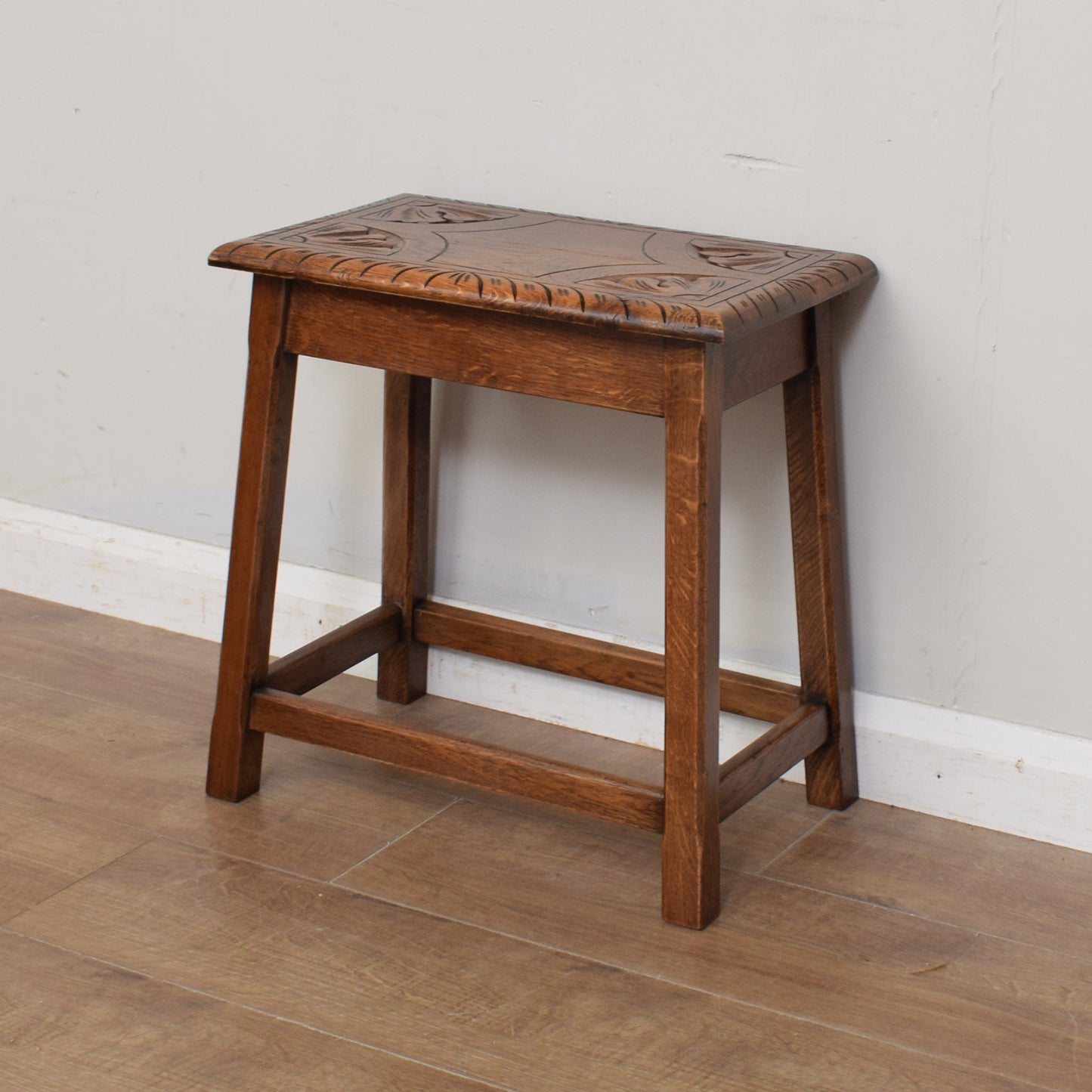 Carved Oak Side Table