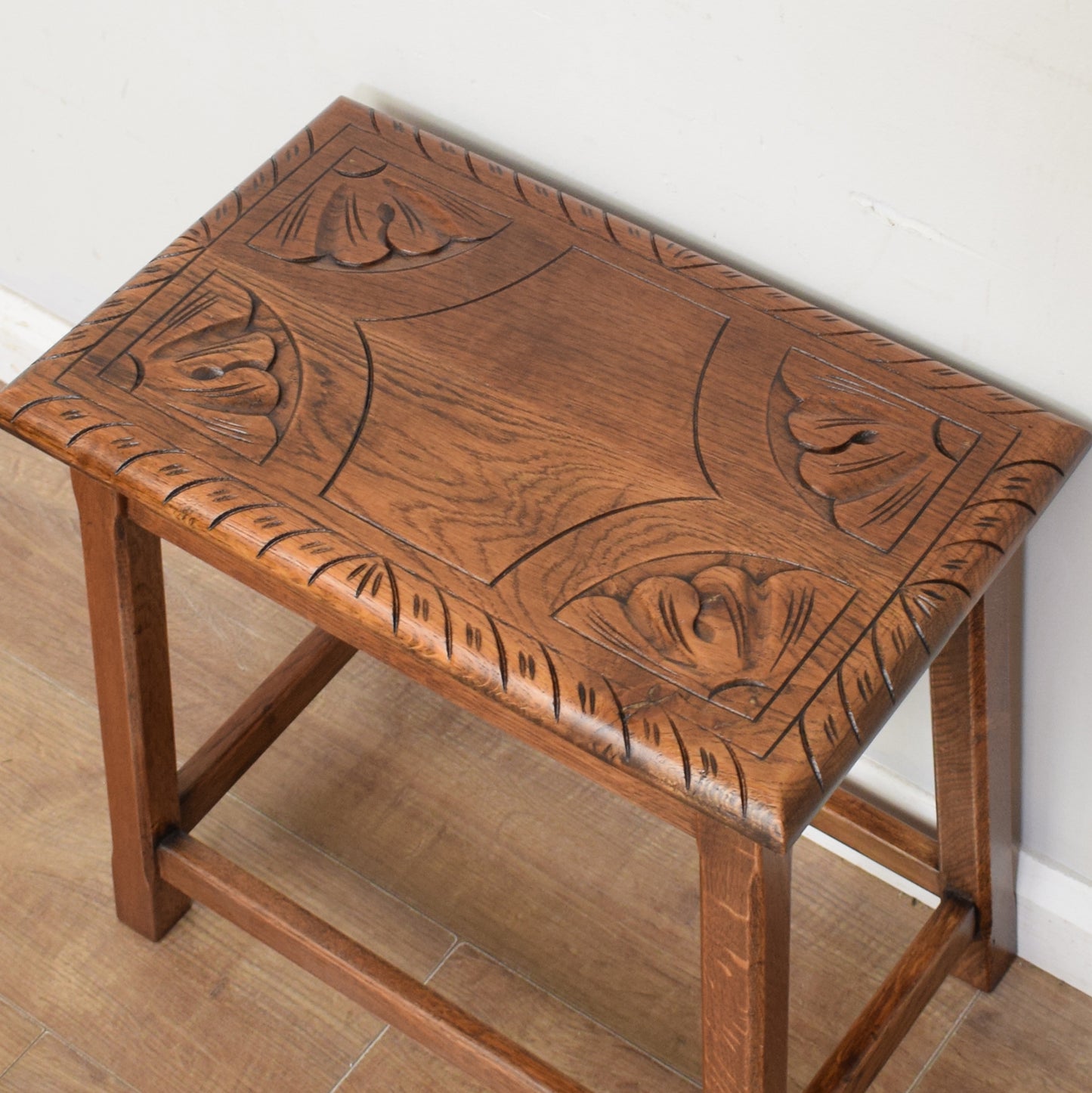 Carved Oak Side Table