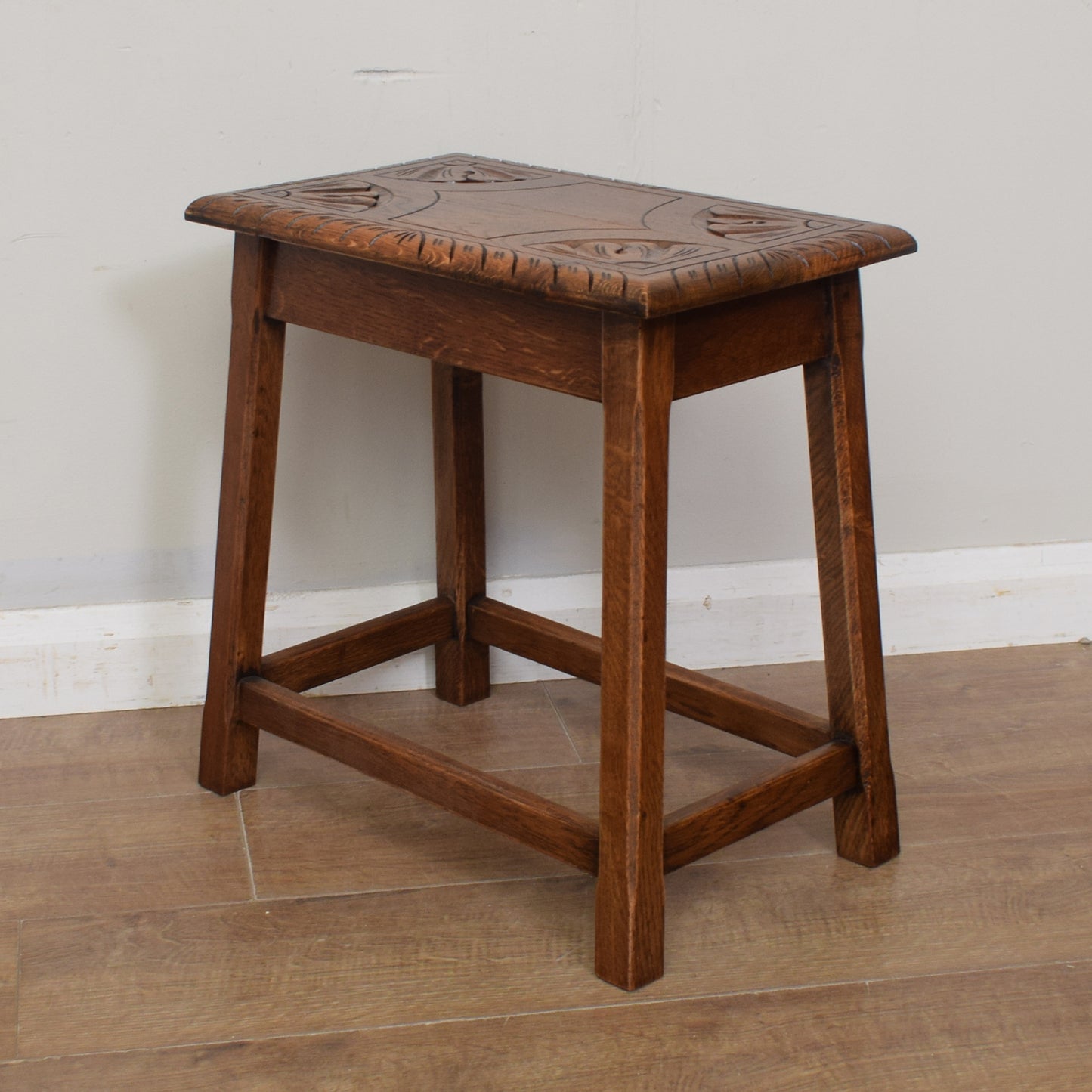 Carved Oak Side Table