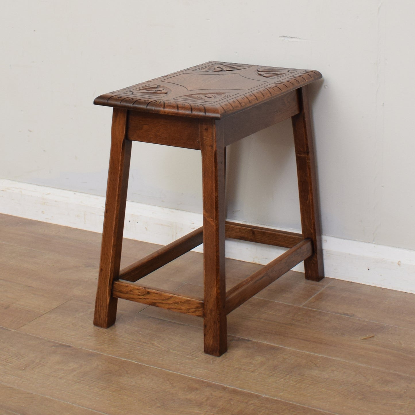 Carved Oak Side Table