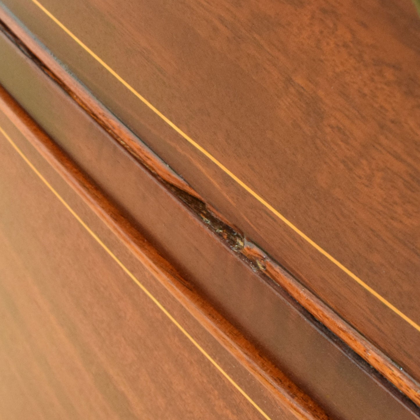 Inlaid Bow-Fronted Chest of Drawers