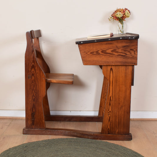 Pitch Pine School Desk