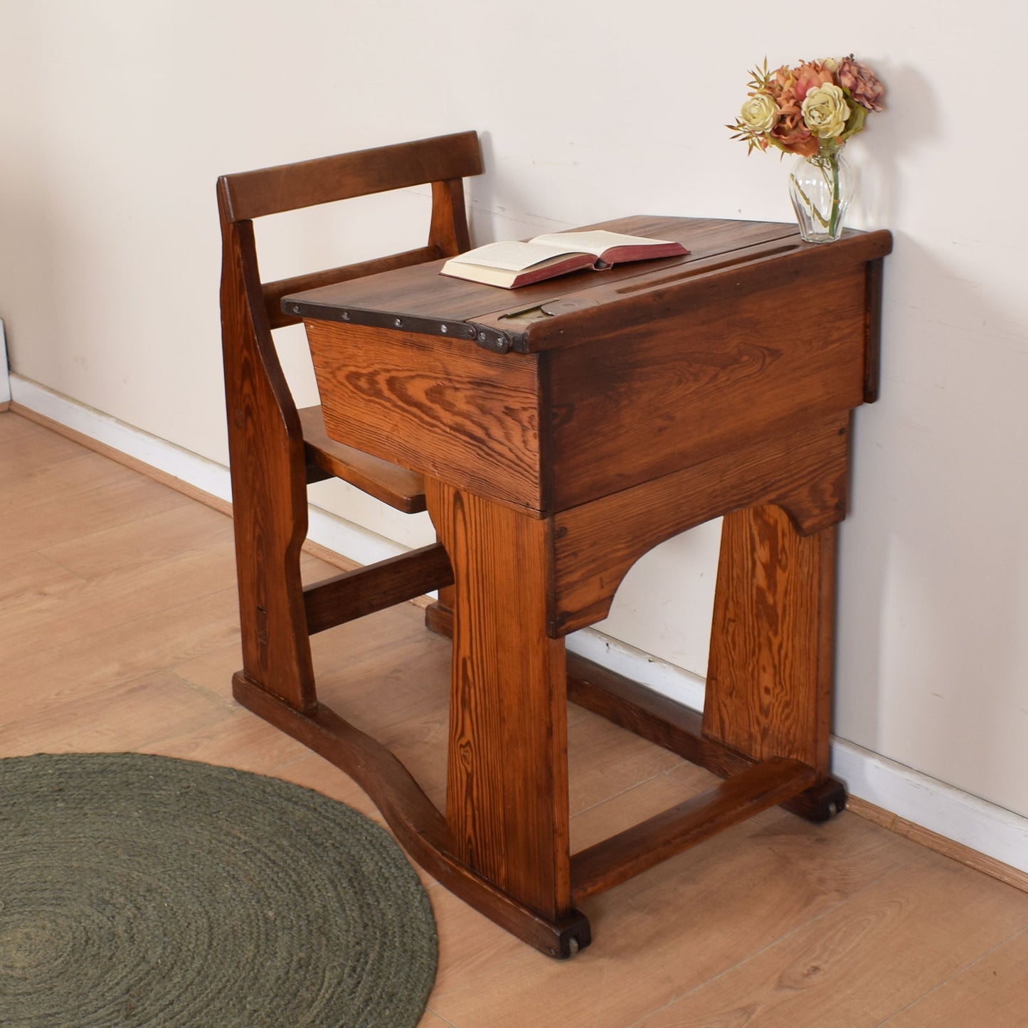 Pitch Pine School Desk