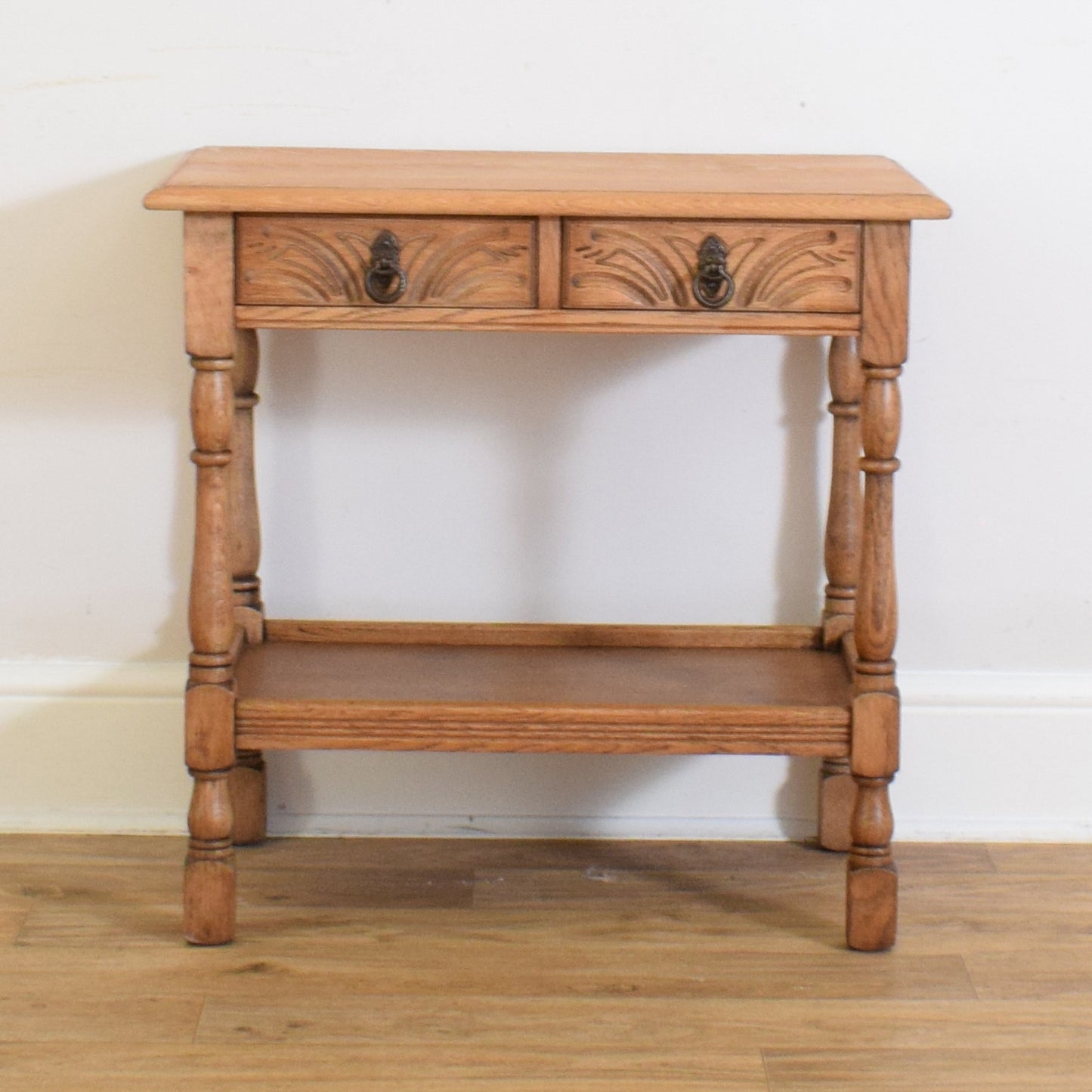 Restored Carved Oak Side Table