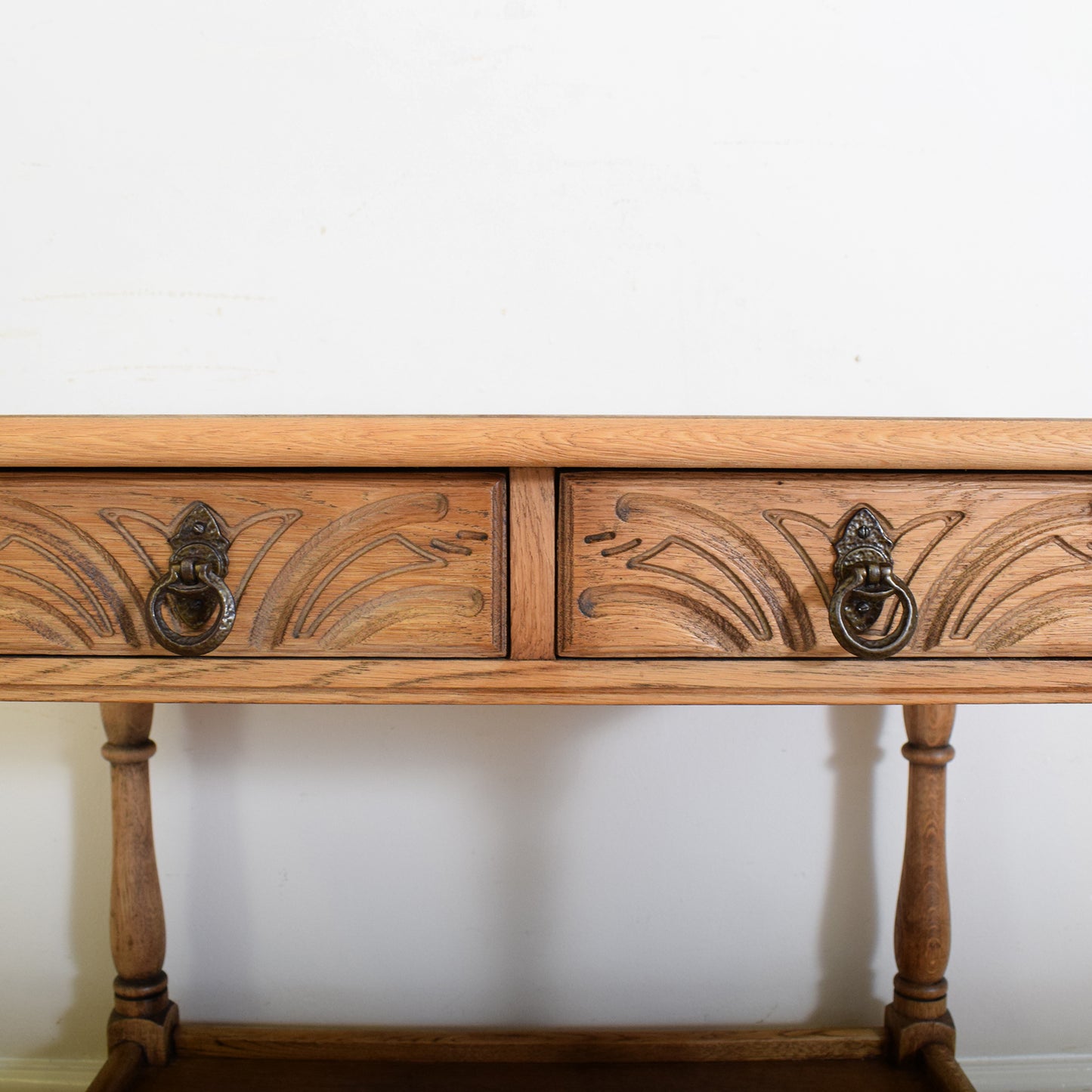 Restored Carved Oak Side Table