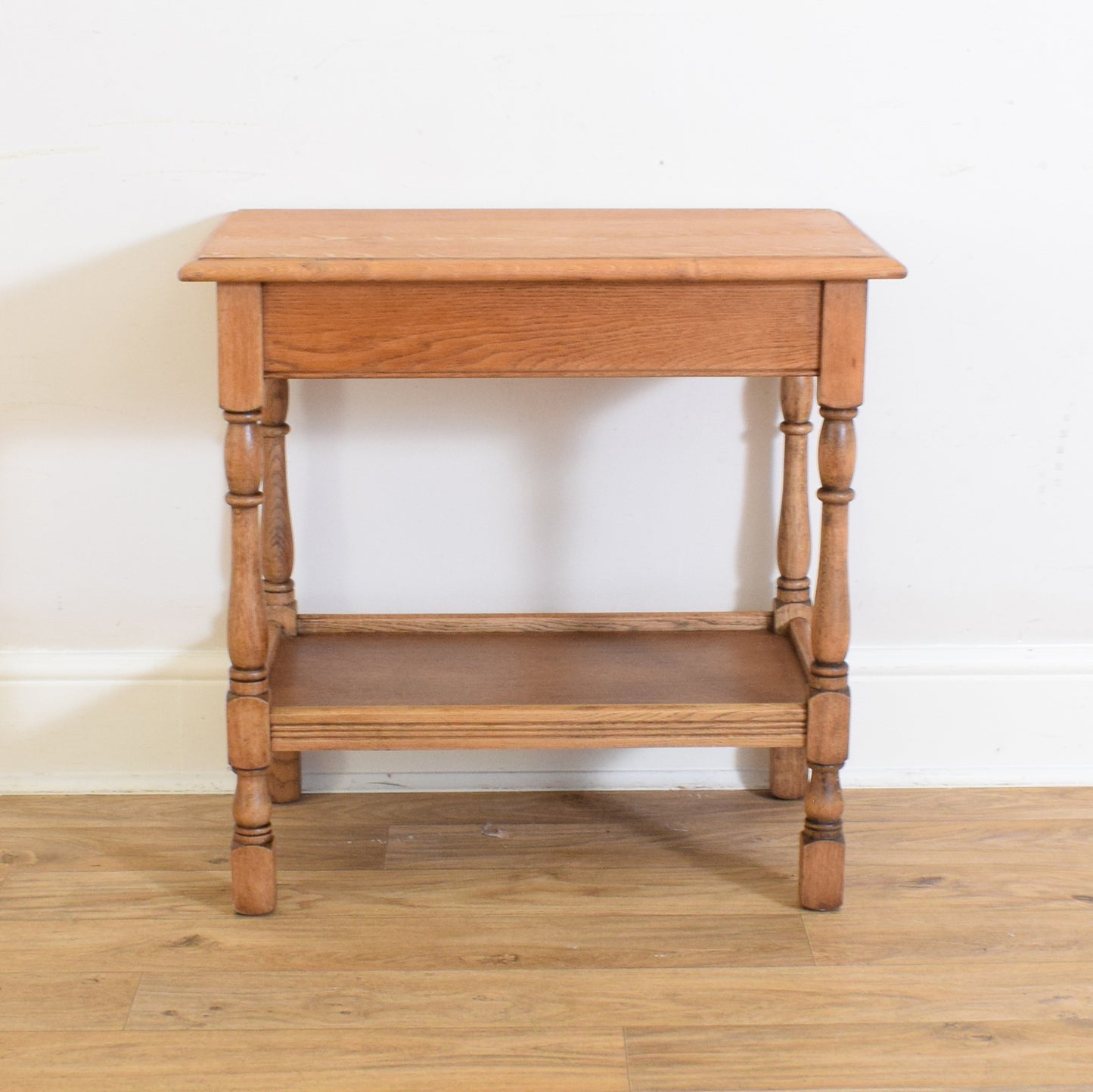 Restored Carved Oak Side Table