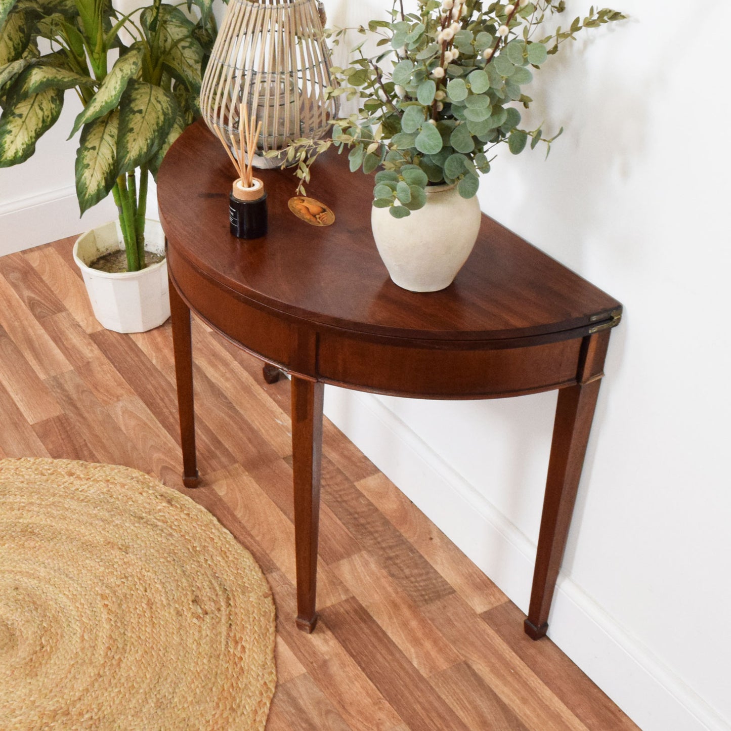 Folding Mahogany Console Table