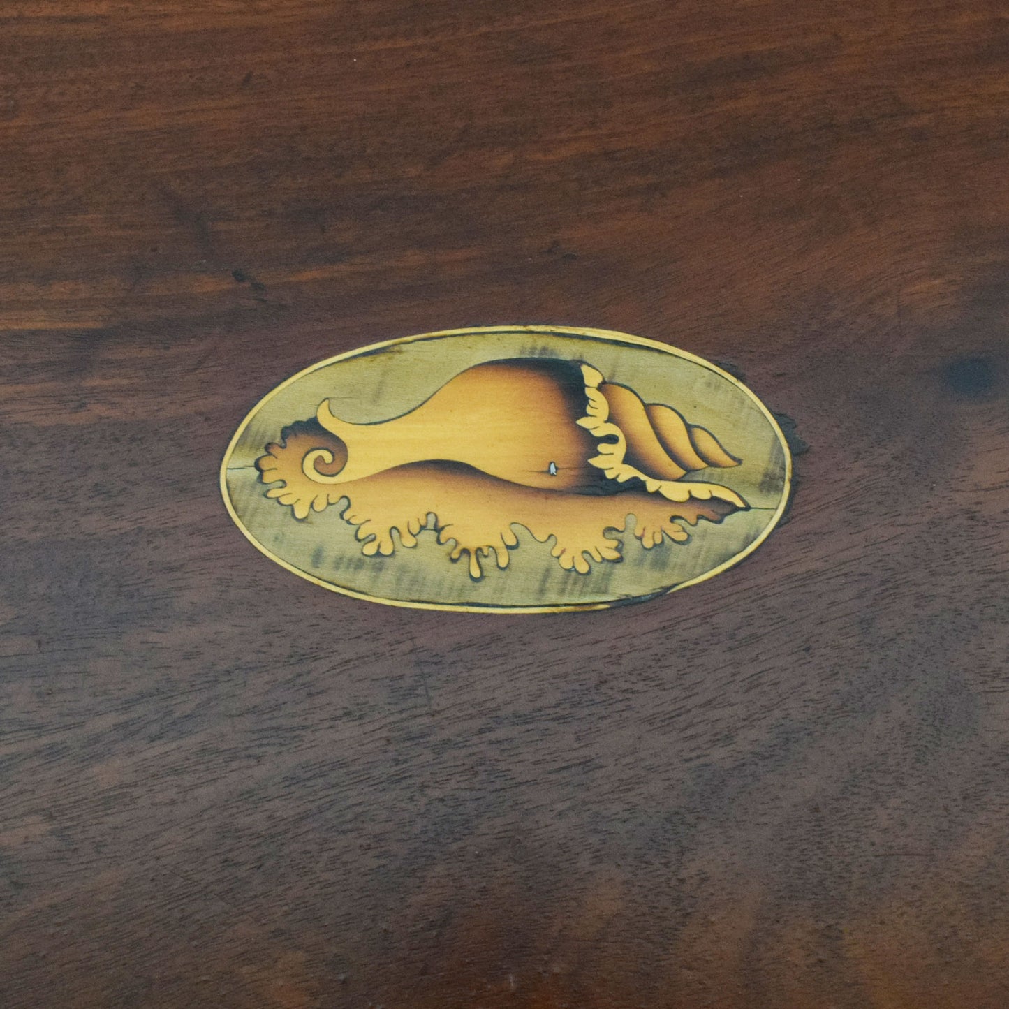 Folding Mahogany Console Table