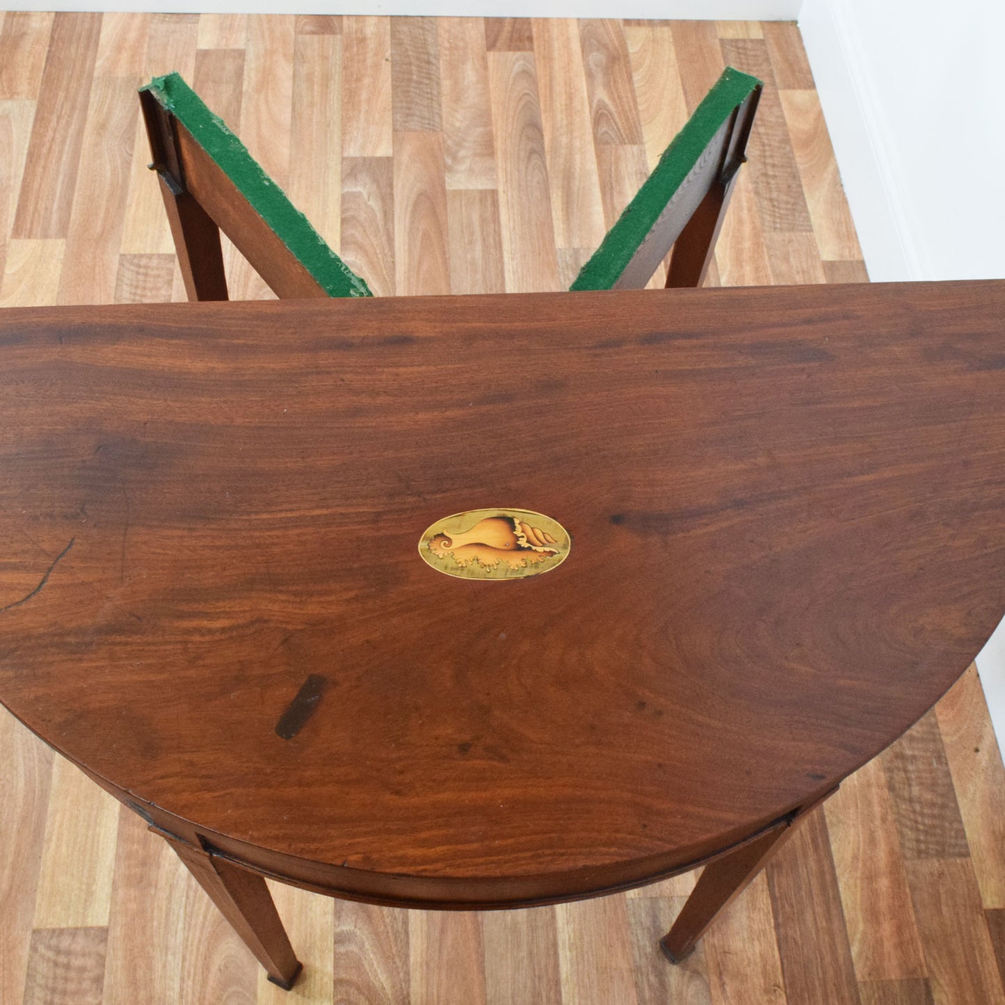 Folding Mahogany Console Table