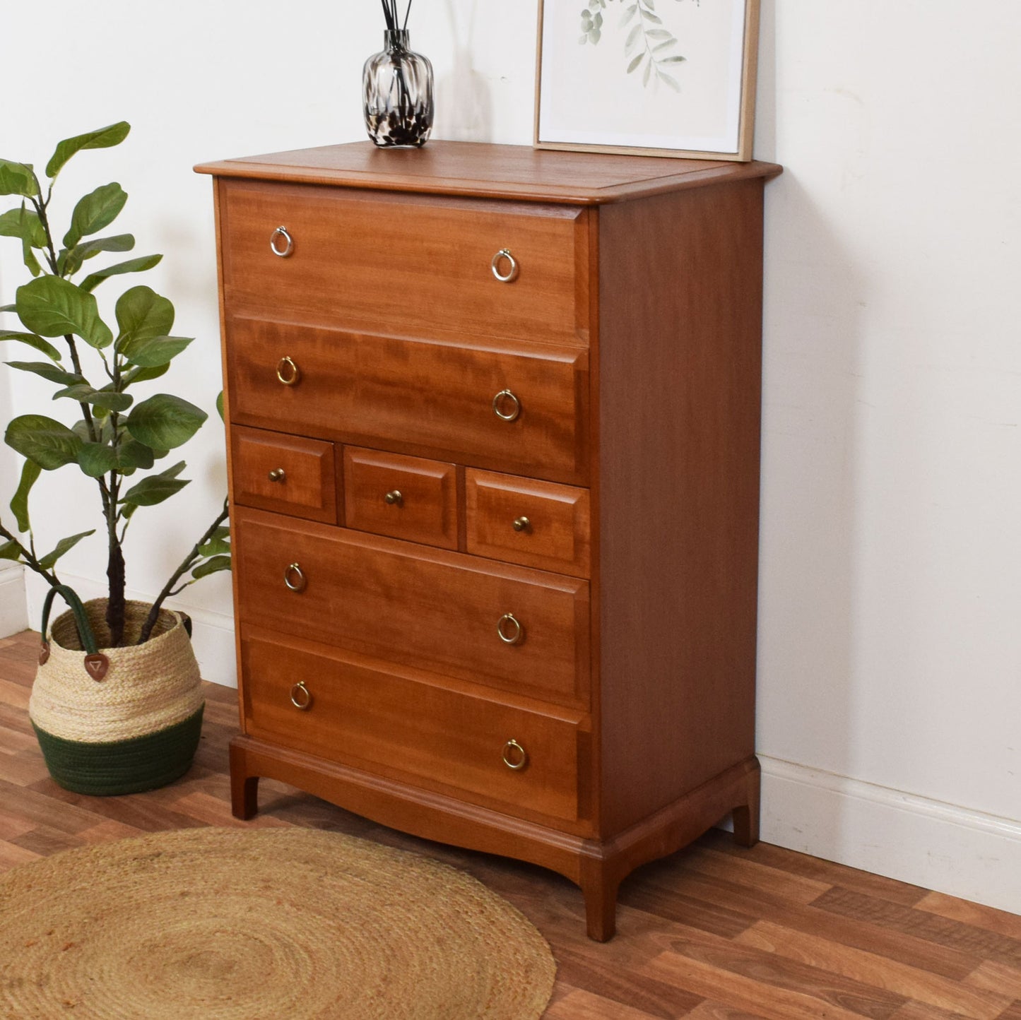 Restored Stag Chest of Drawers