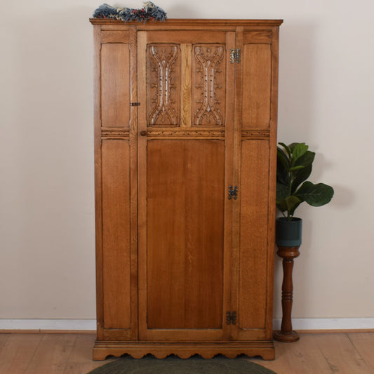 Ornate Carved Oak Hallrobe