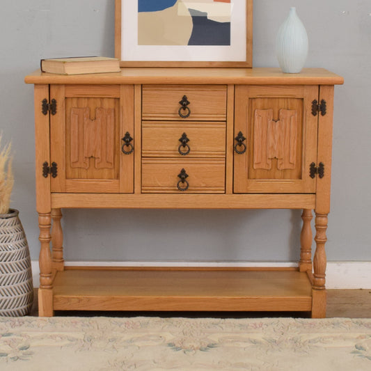Small Blonde-Oak Sideboard
