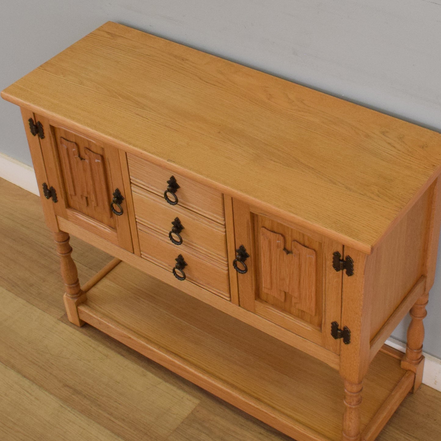 Small Blonde-Oak Sideboard
