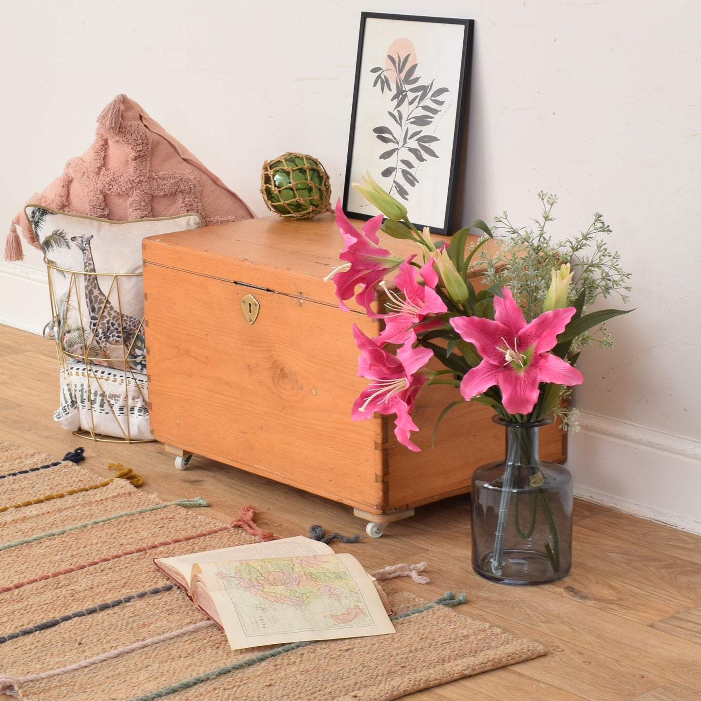 Small Antique Pine Chest