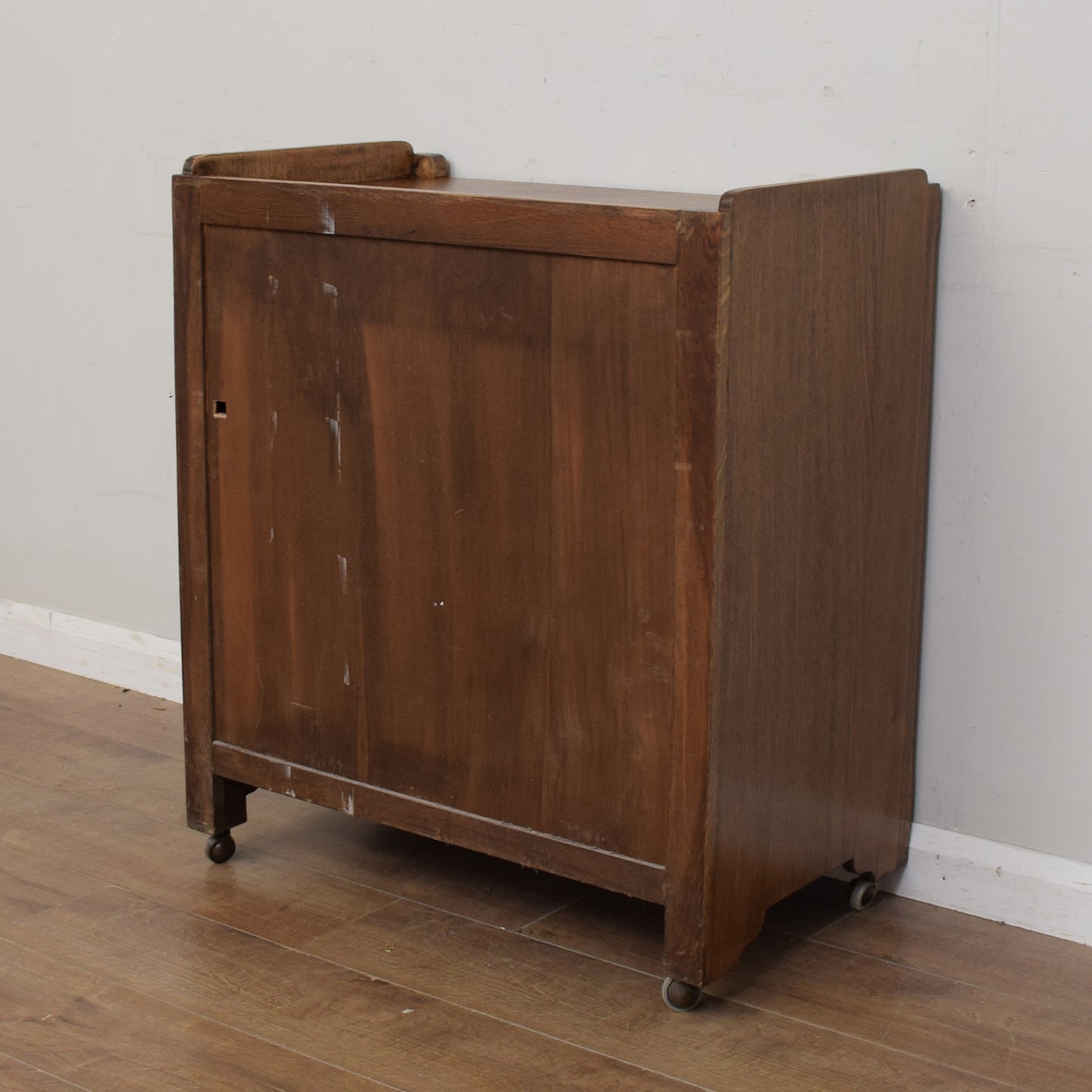 Oak Linenfold Multimedia Cabinet