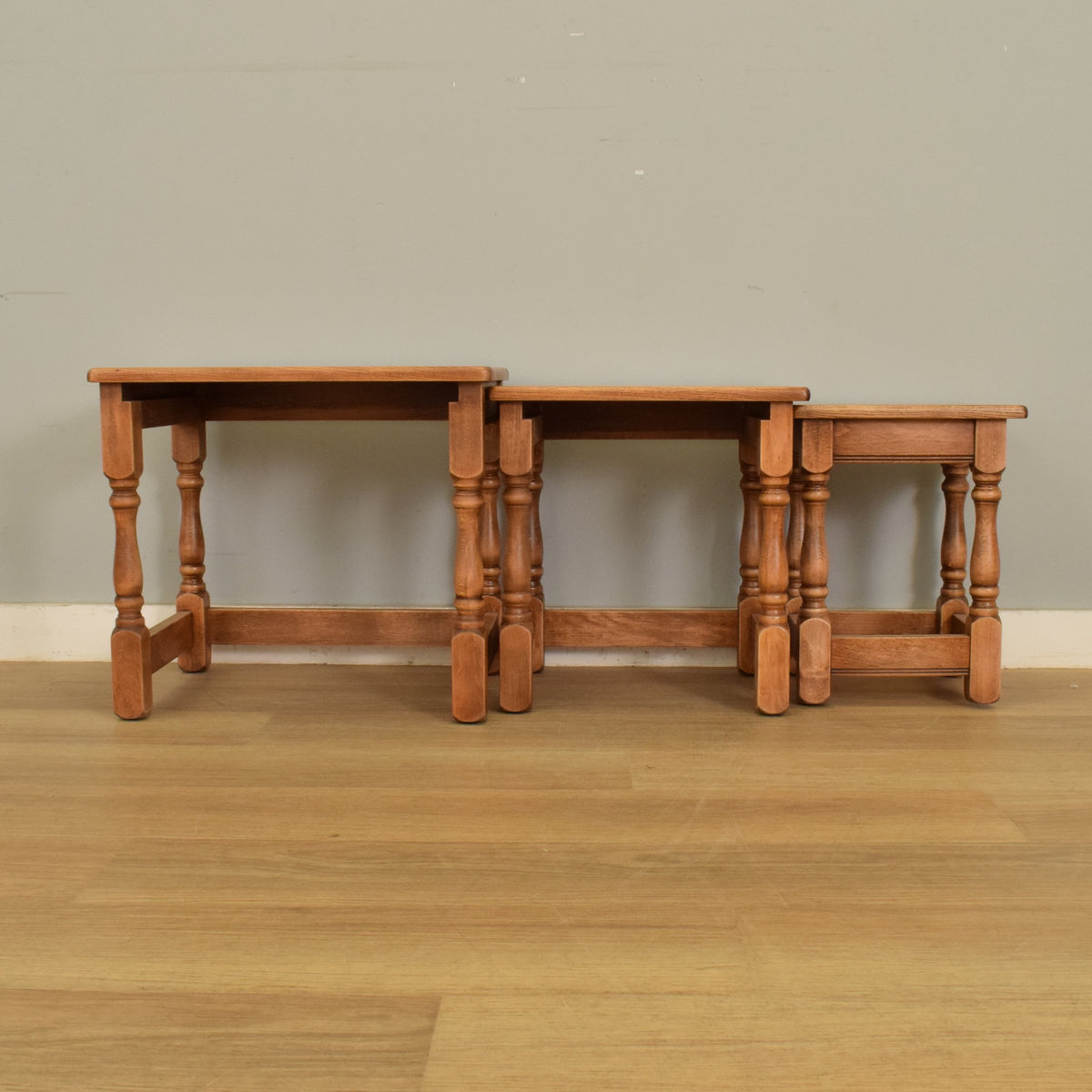 Restored Oak Nest of Tables