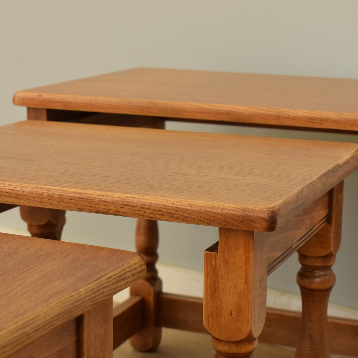 Restored Oak Nest of Tables