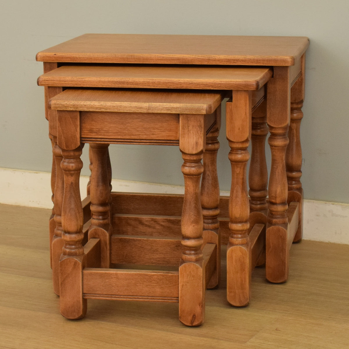 Restored Oak Nest of Tables