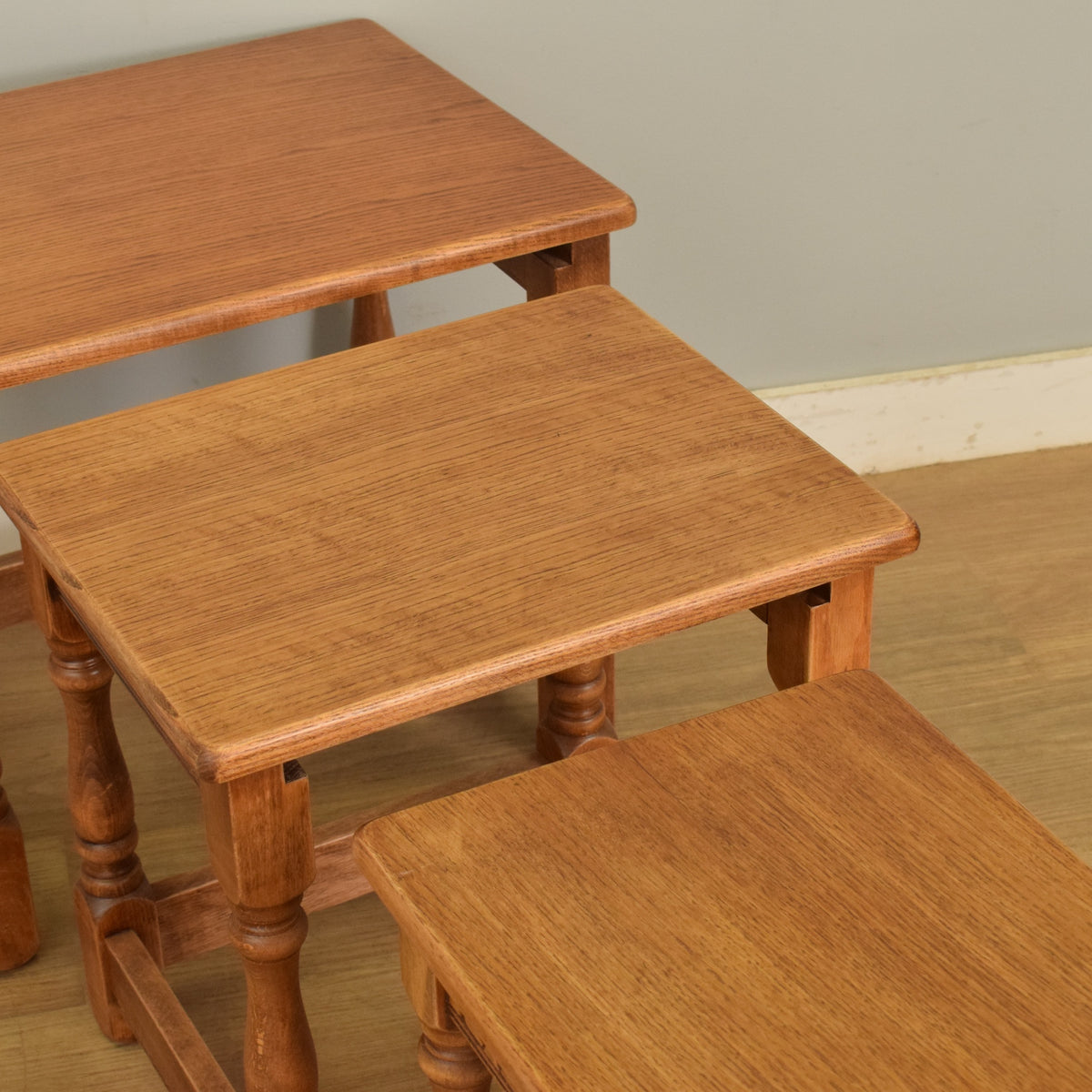 Restored Oak Nest of Tables