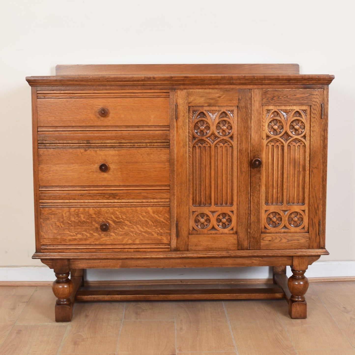 Small Vintage Oak Sideboard