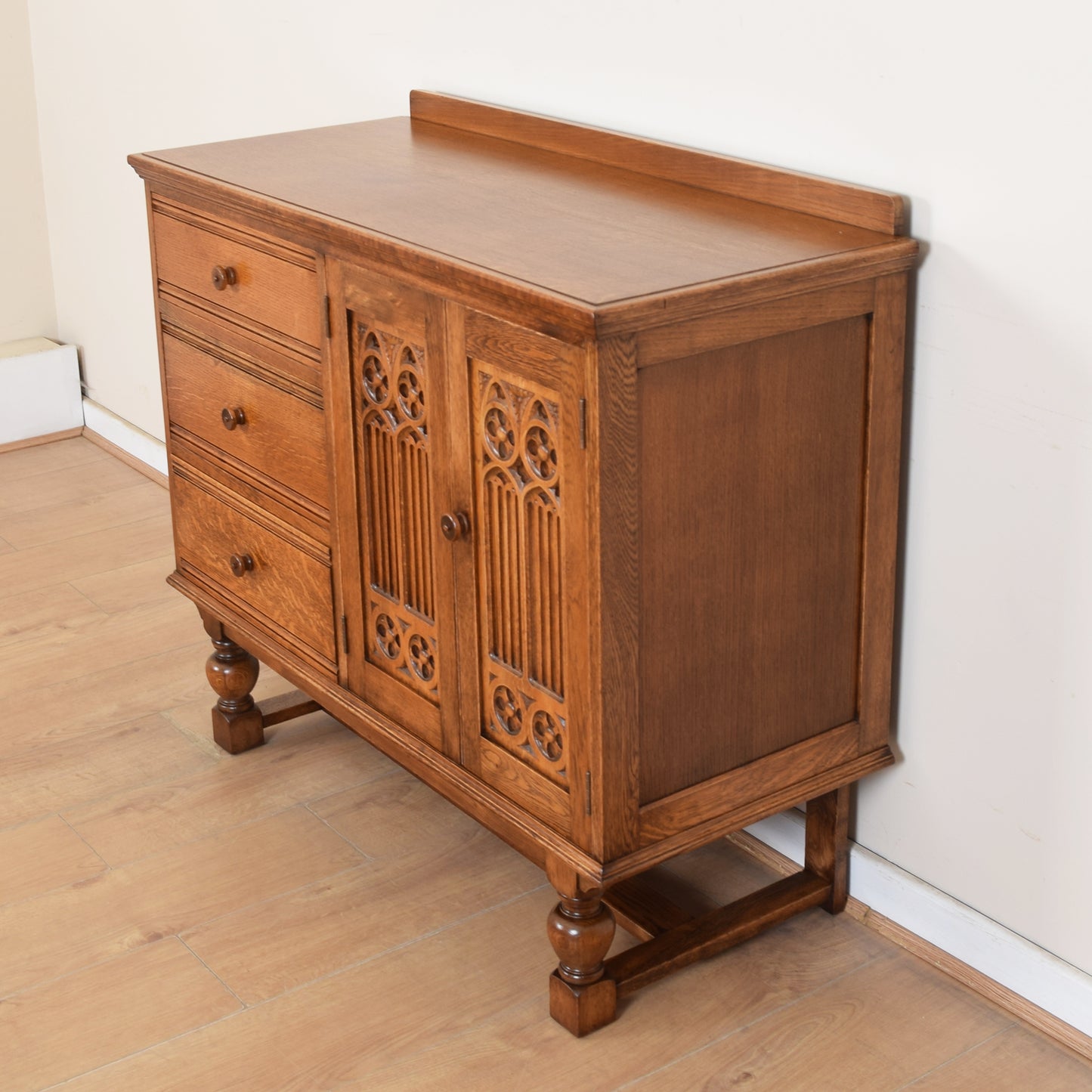 Small Vintage Oak Sideboard