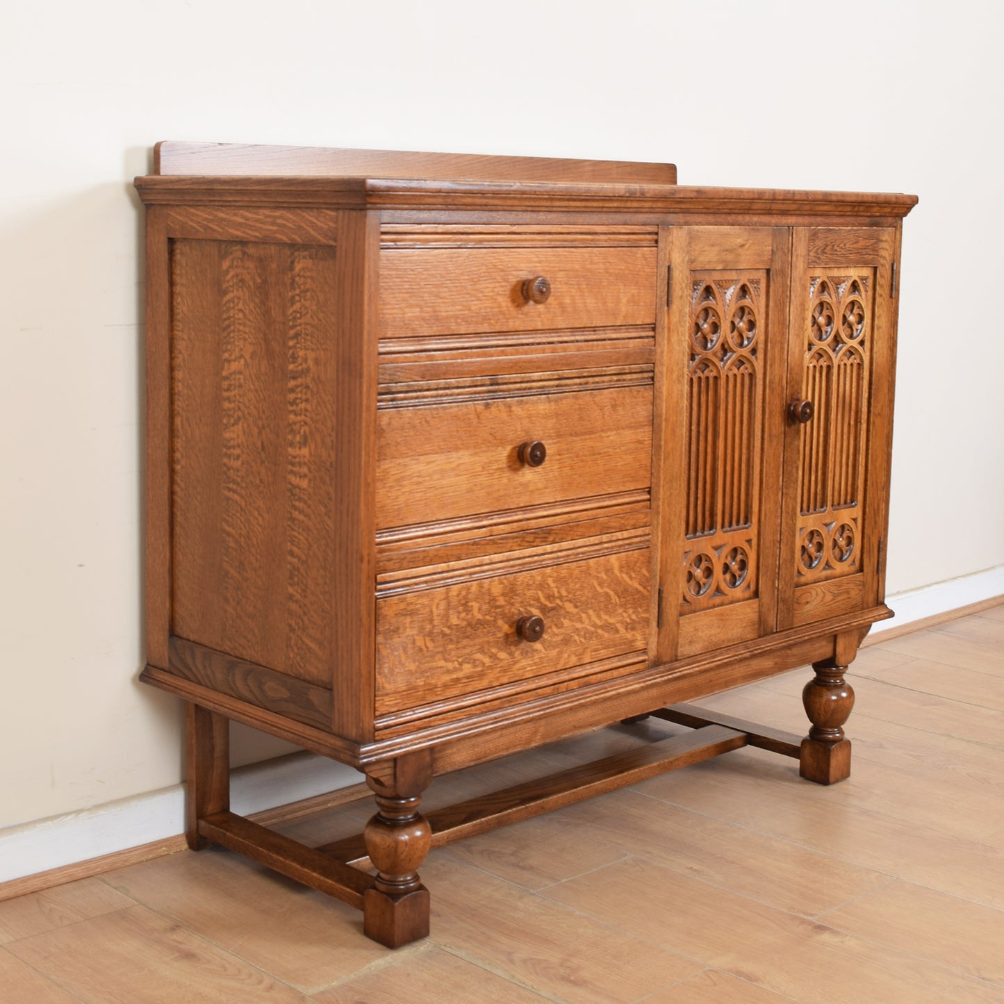 Small Vintage Oak Sideboard