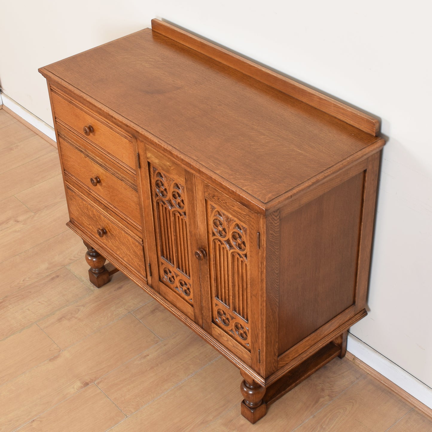 Small Vintage Oak Sideboard