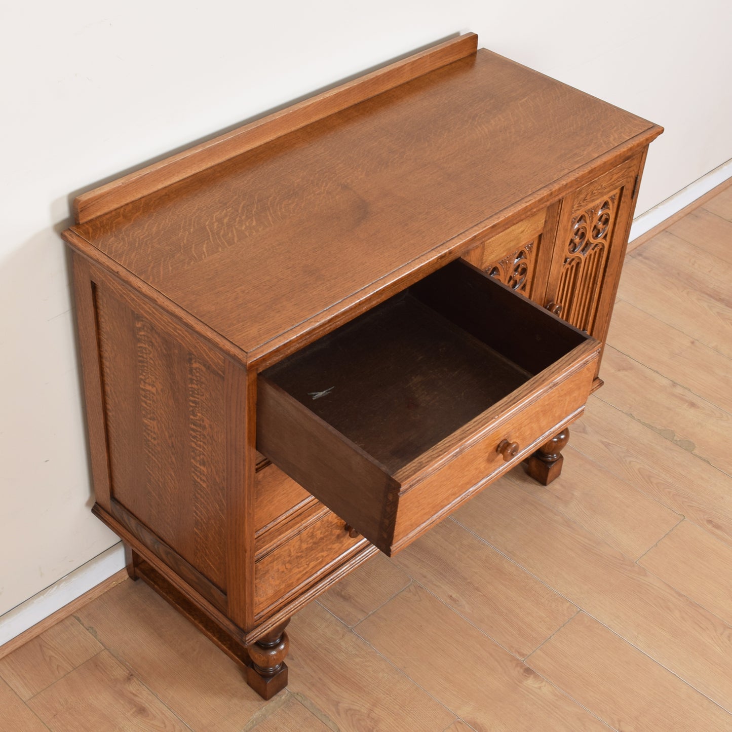 Small Vintage Oak Sideboard