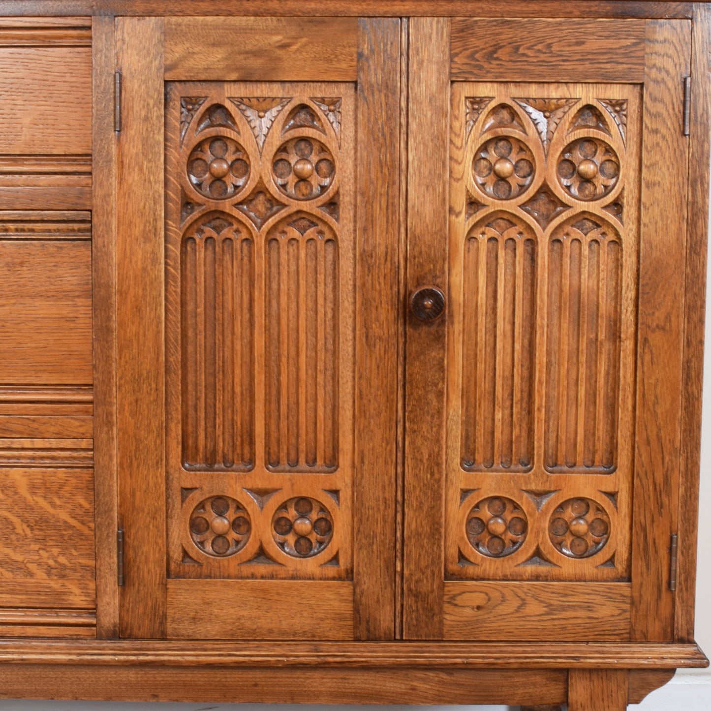 Small Vintage Oak Sideboard