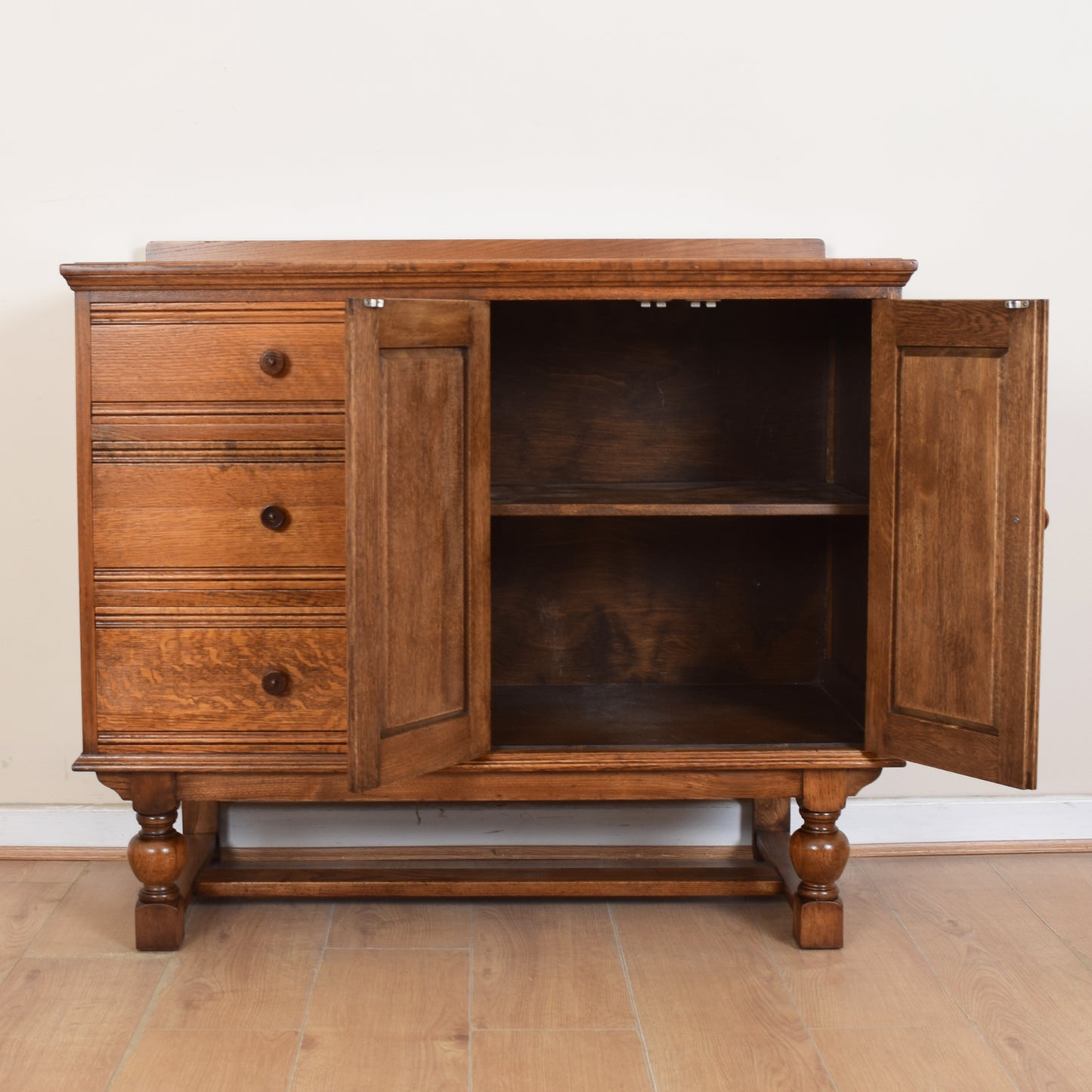 Small Vintage Oak Sideboard