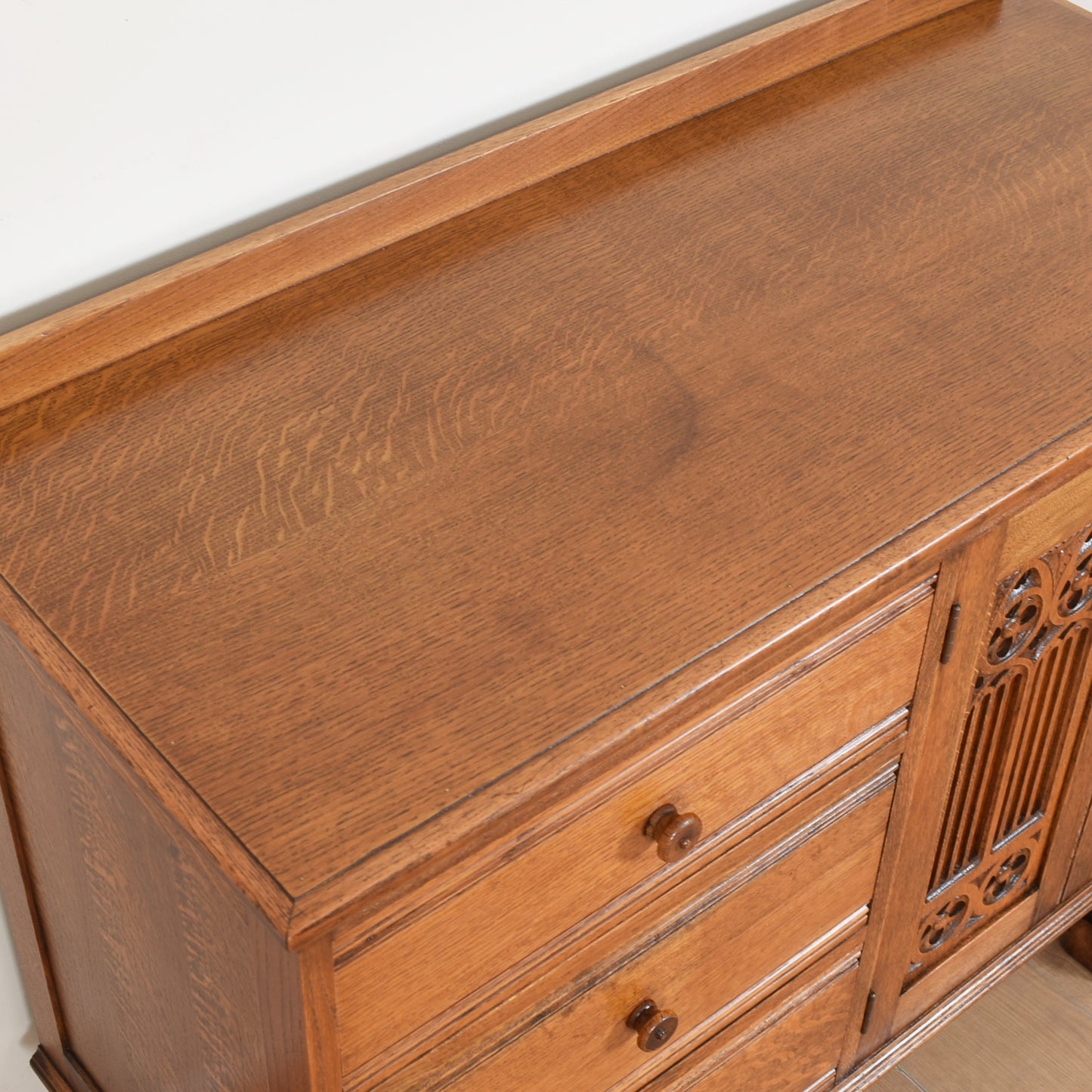 Small Vintage Oak Sideboard