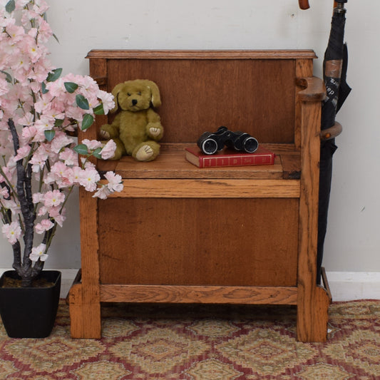 Restored Oak Hall Bench