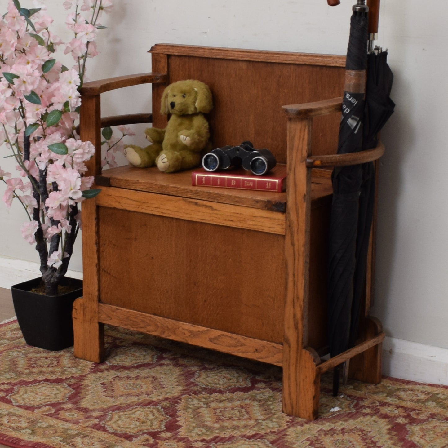 Restored Oak Hall Bench