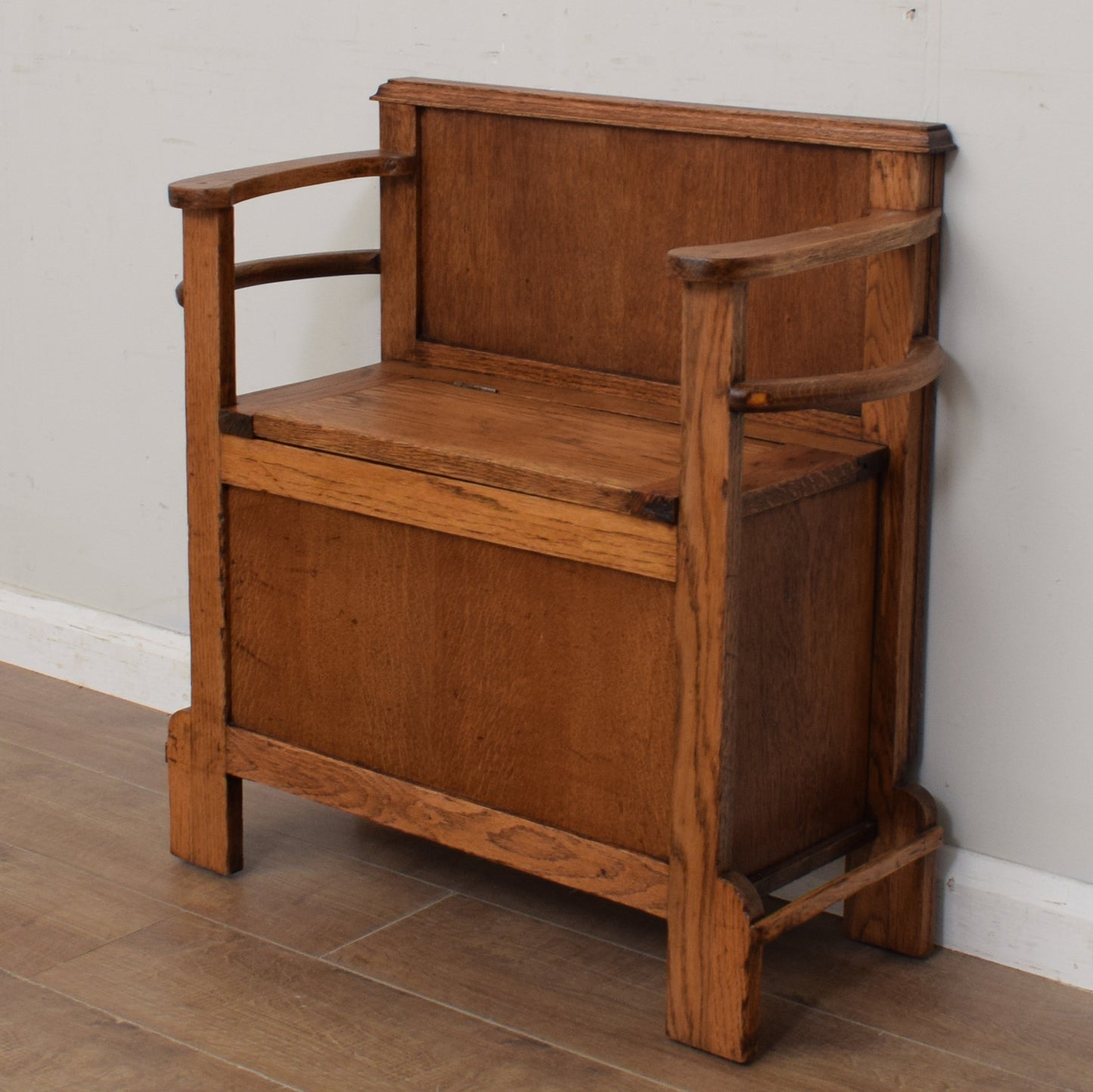 Restored Oak Hall Bench