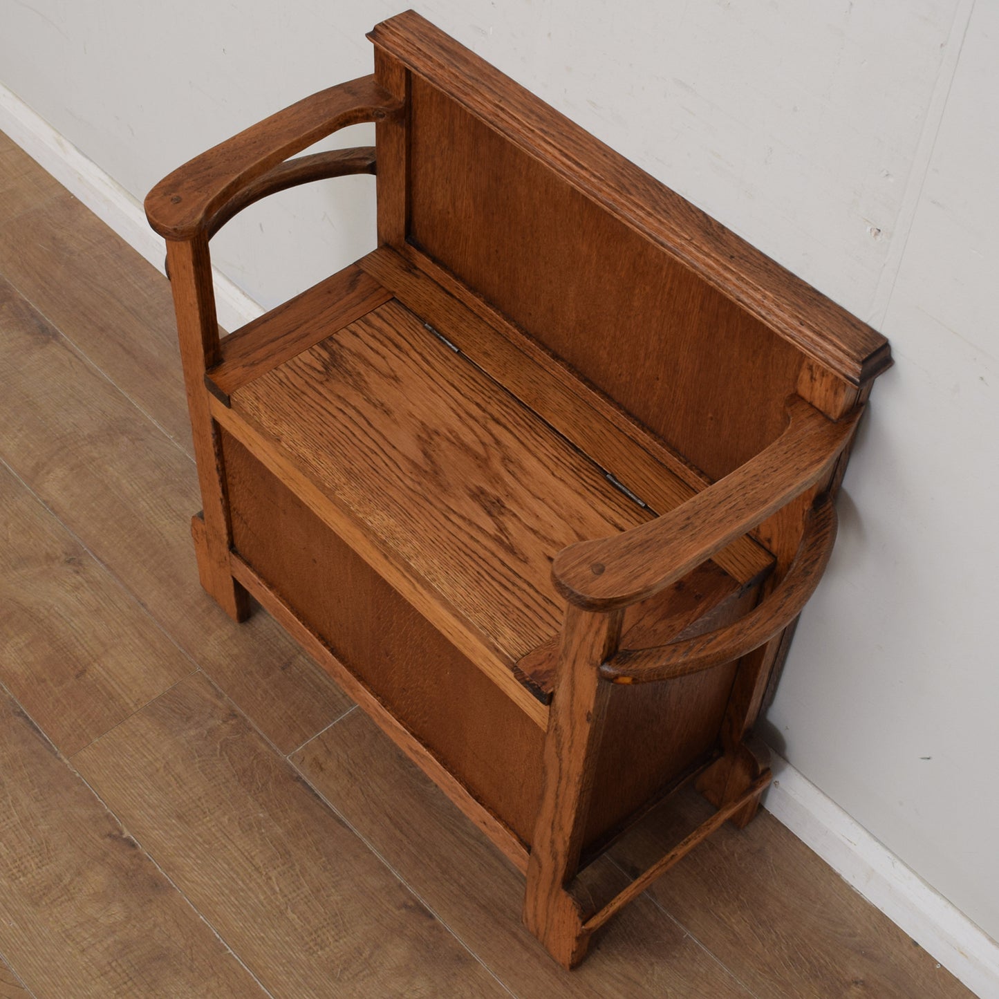 Restored Oak Hall Bench