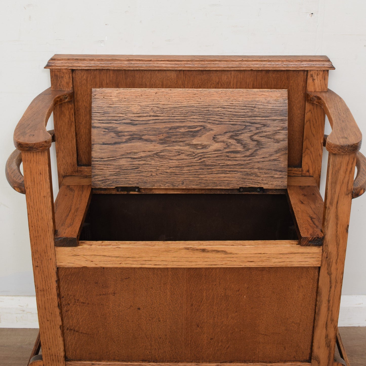 Restored Oak Hall Bench