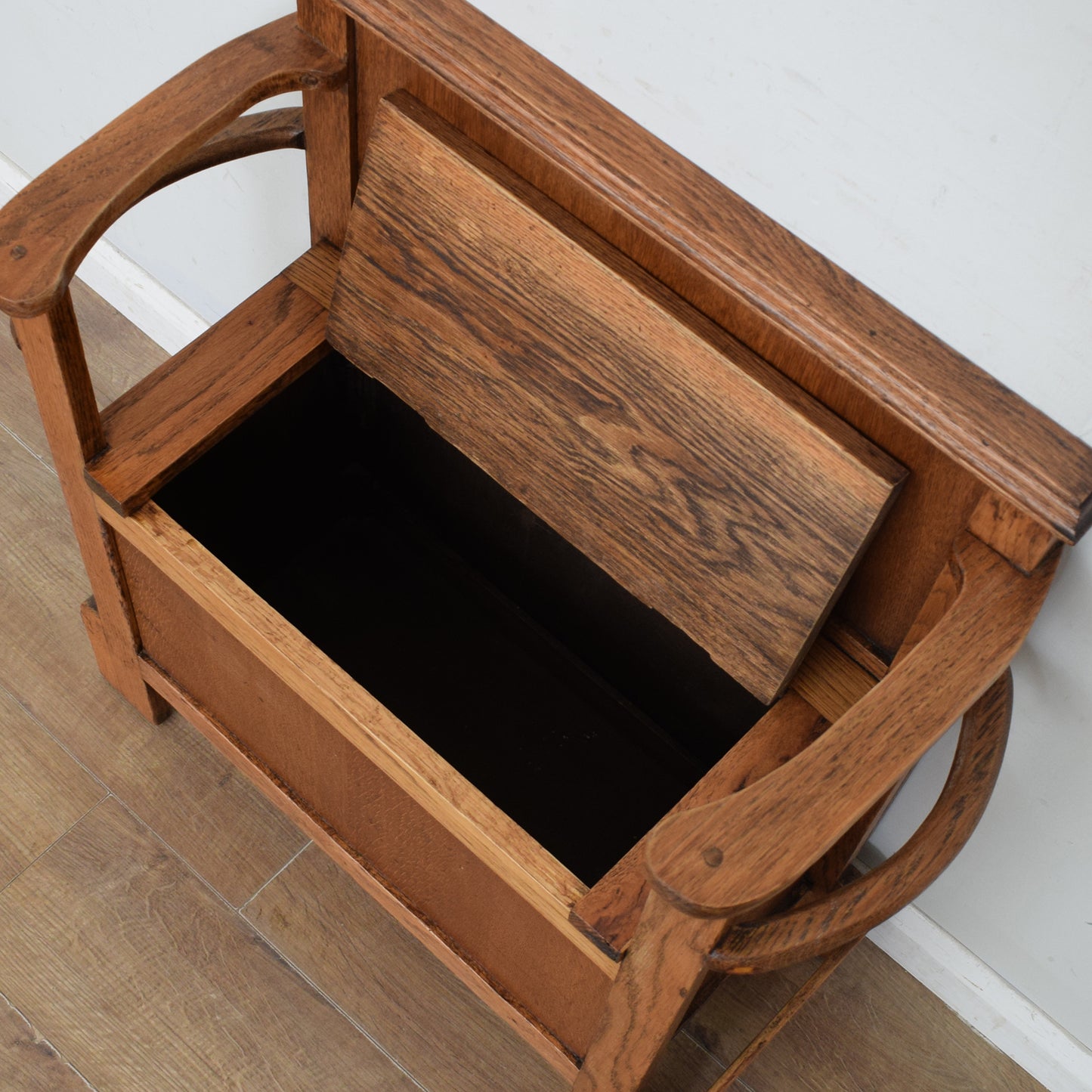 Restored Oak Hall Bench