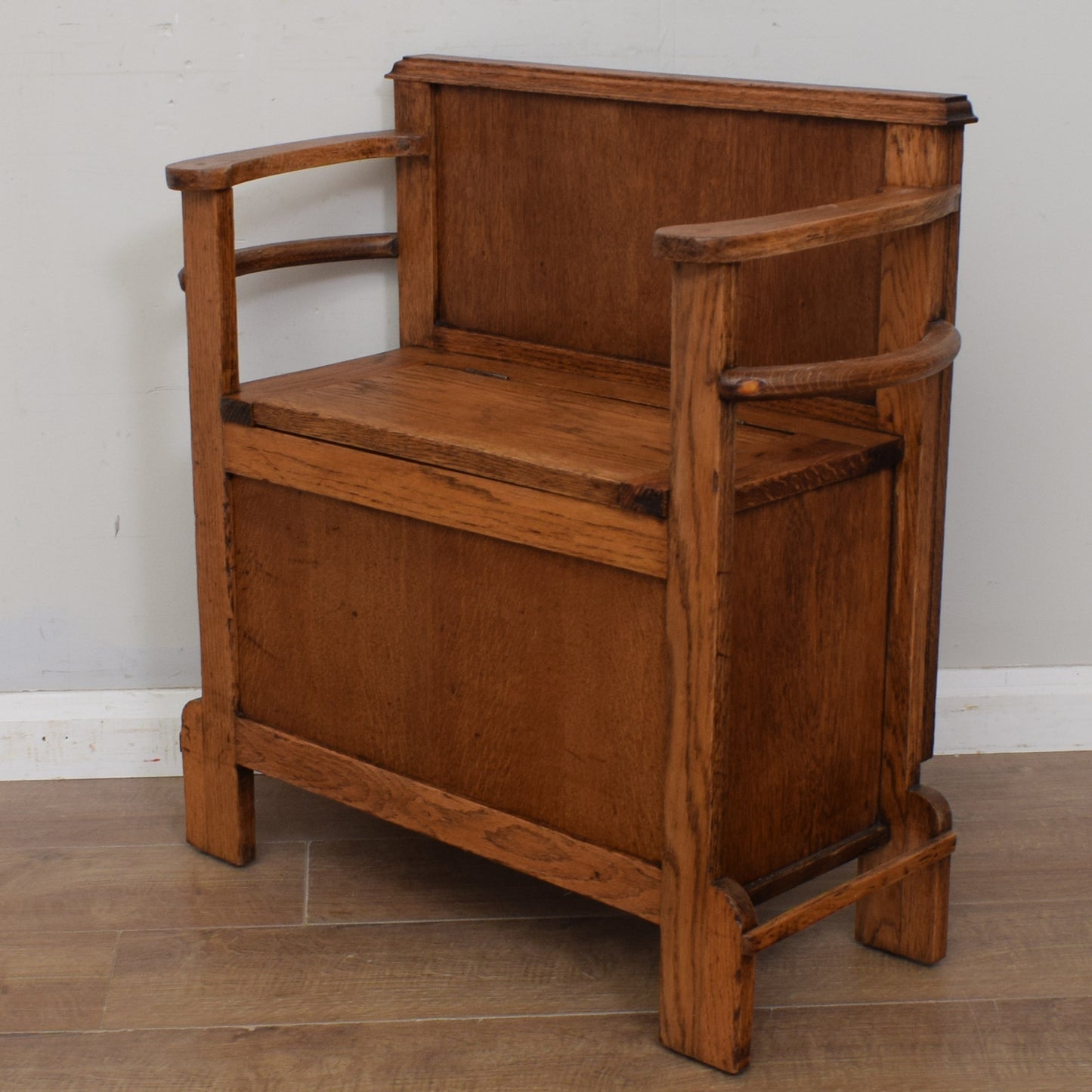 Restored Oak Hall Bench