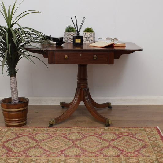 Restored Mahogany Drop-Leaf Table